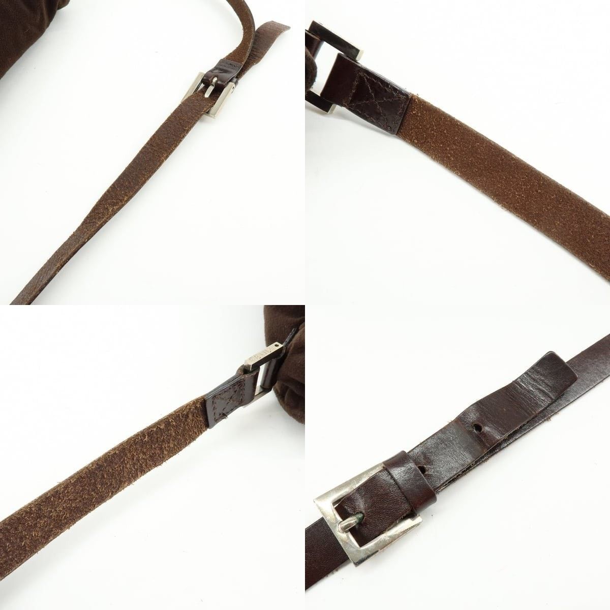 Fendi Fendi Wool Leather Crossbody Bag Brown Size ONE SIZE - 4 Thumbnail