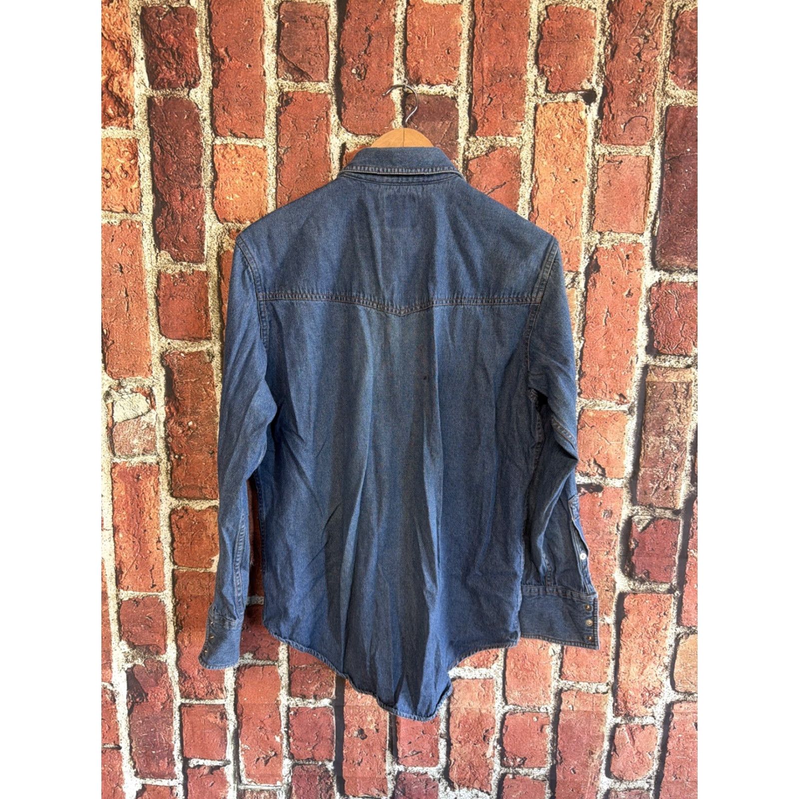 Vintage Ely Cattleman Mens Blue Denim Pearl Snap Western Shirt M Rockabilly Cowboy Casual Shirt Size US M / EU 48-50 / 2 - 3 Thumbnail