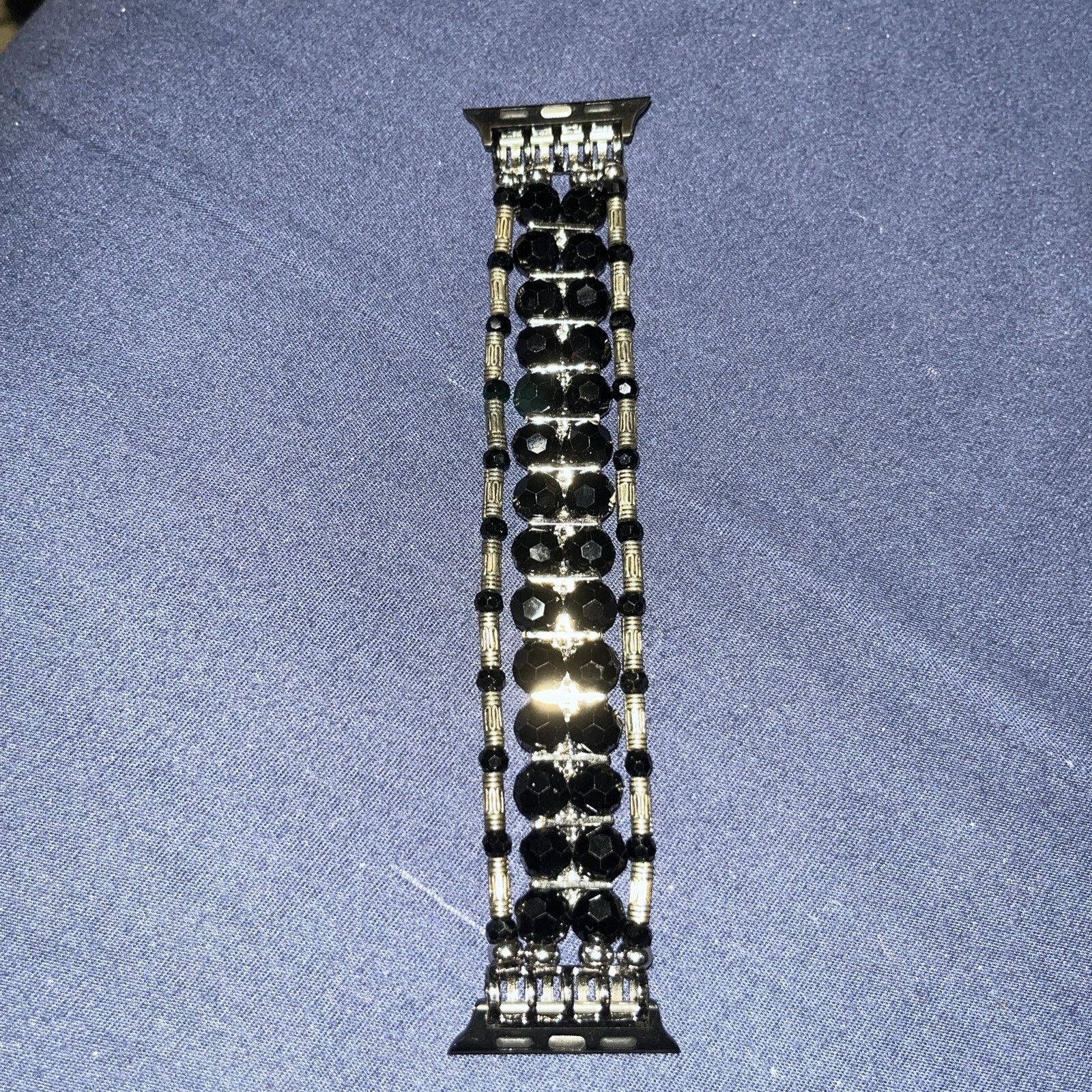 Other Stretch Faux Onyx Apple Band 38/40/41mm Series 4,5,6,7,8,9SE Size ONE SIZE - 3 Thumbnail