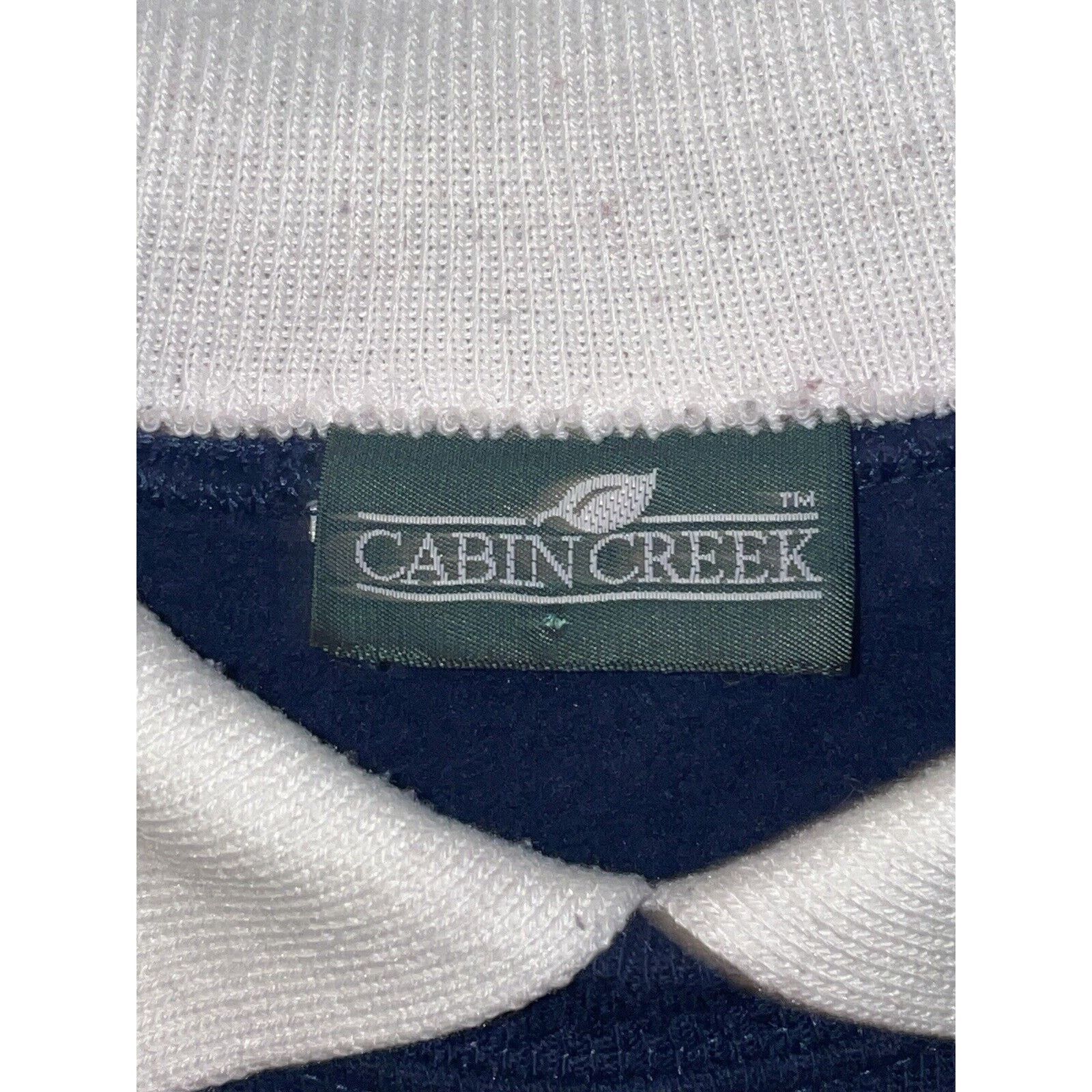 Cabin Creek × Vintage Vintage Cabin Creek Collard Crewneck Sweatshirt L Navy Size US L / EU 52-54 / 3 - 3 Thumbnail