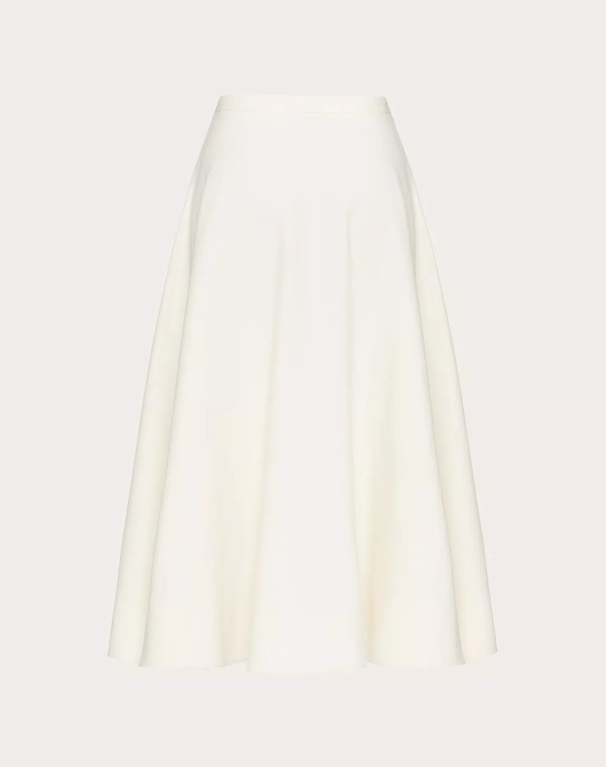 Valentino o1s1wg110625 Crepe Couture Midi Skirt in White Size M / US 6-8 / IT 42-44 - 2 Thumbnail