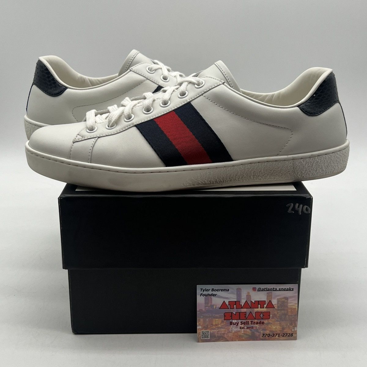 Gucci Gucci Wmns ace white blue red Size US 8.5 / EU 41-42 - 1 Thumbnail