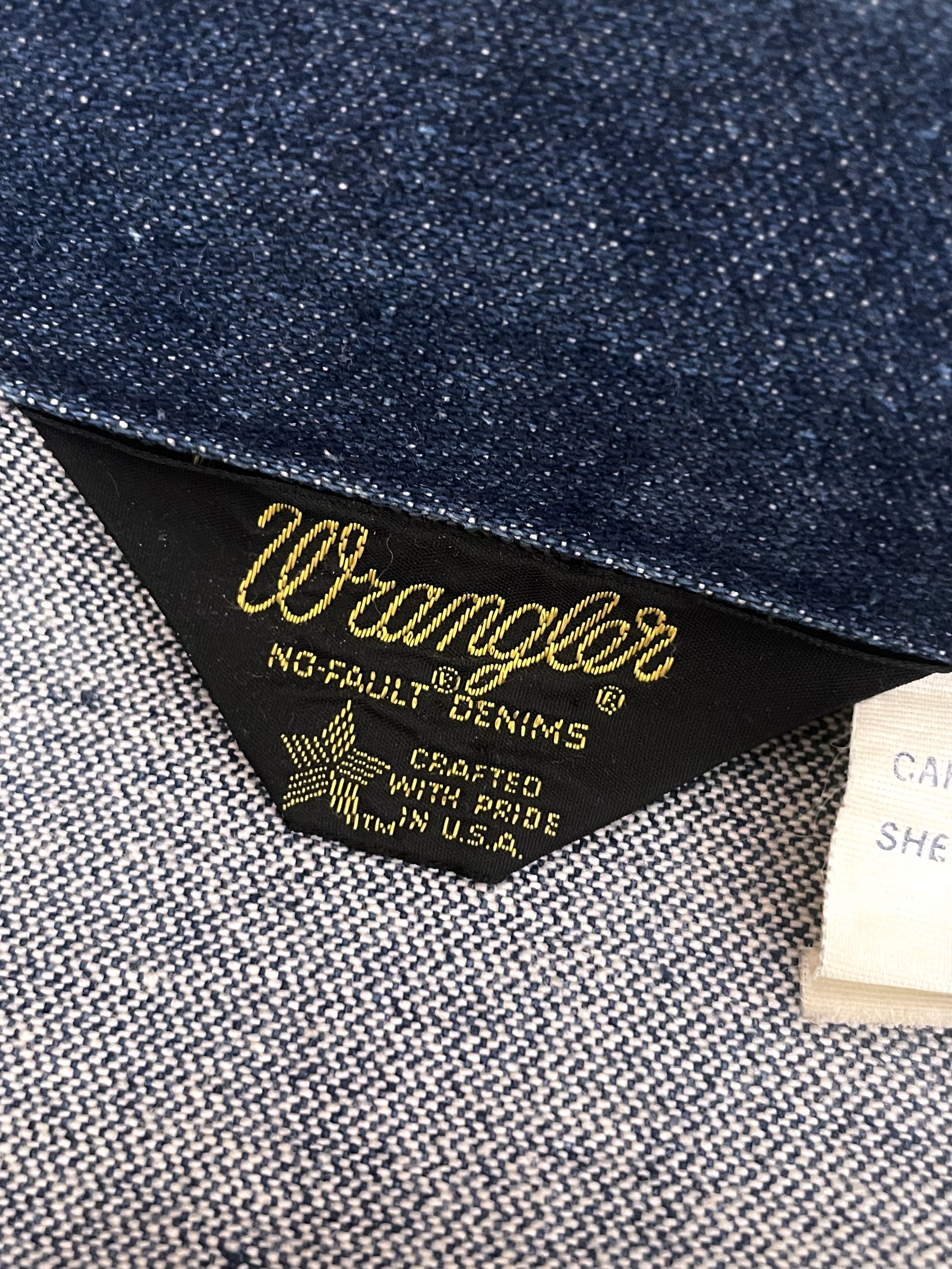 Wrangler DEADSTOCK 1970'S VINTAGE INDIGO DENIM JACKET US MADE Size US M / EU 48-50 / 2 - 11 Thumbnail