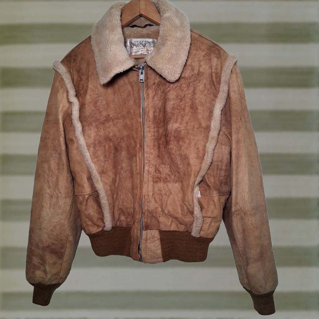 Schott VINTAGE Schott Rancher Jacket Men 42 Suede Leather Sherpa Lined Western READ Jacket Size US XS / EU 42 / 0 - 1 Thumbnail