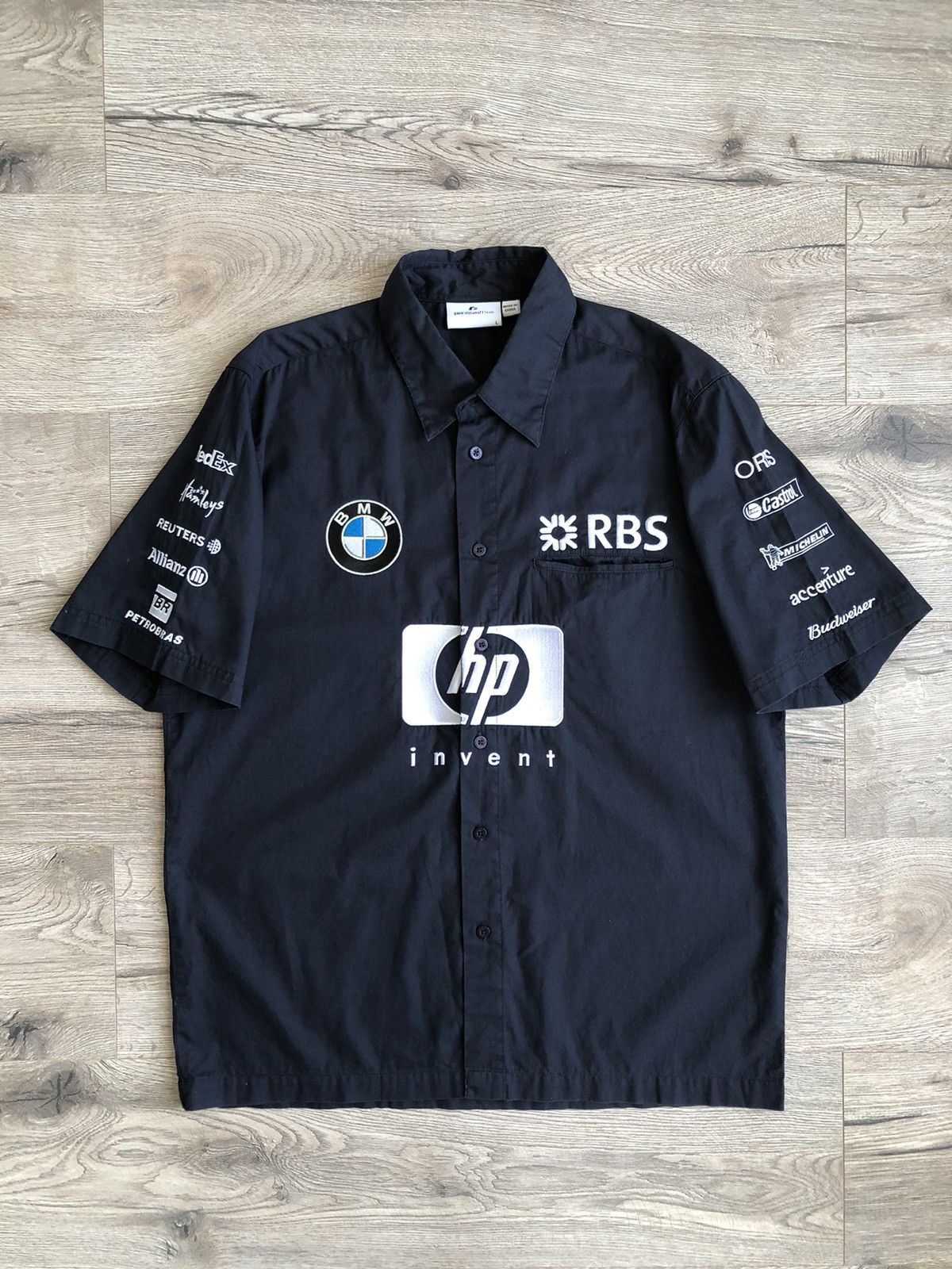 image of Bmw Williams F1 Team 00S Racing Shirt Vintage in Navy, Men's (Size Large)