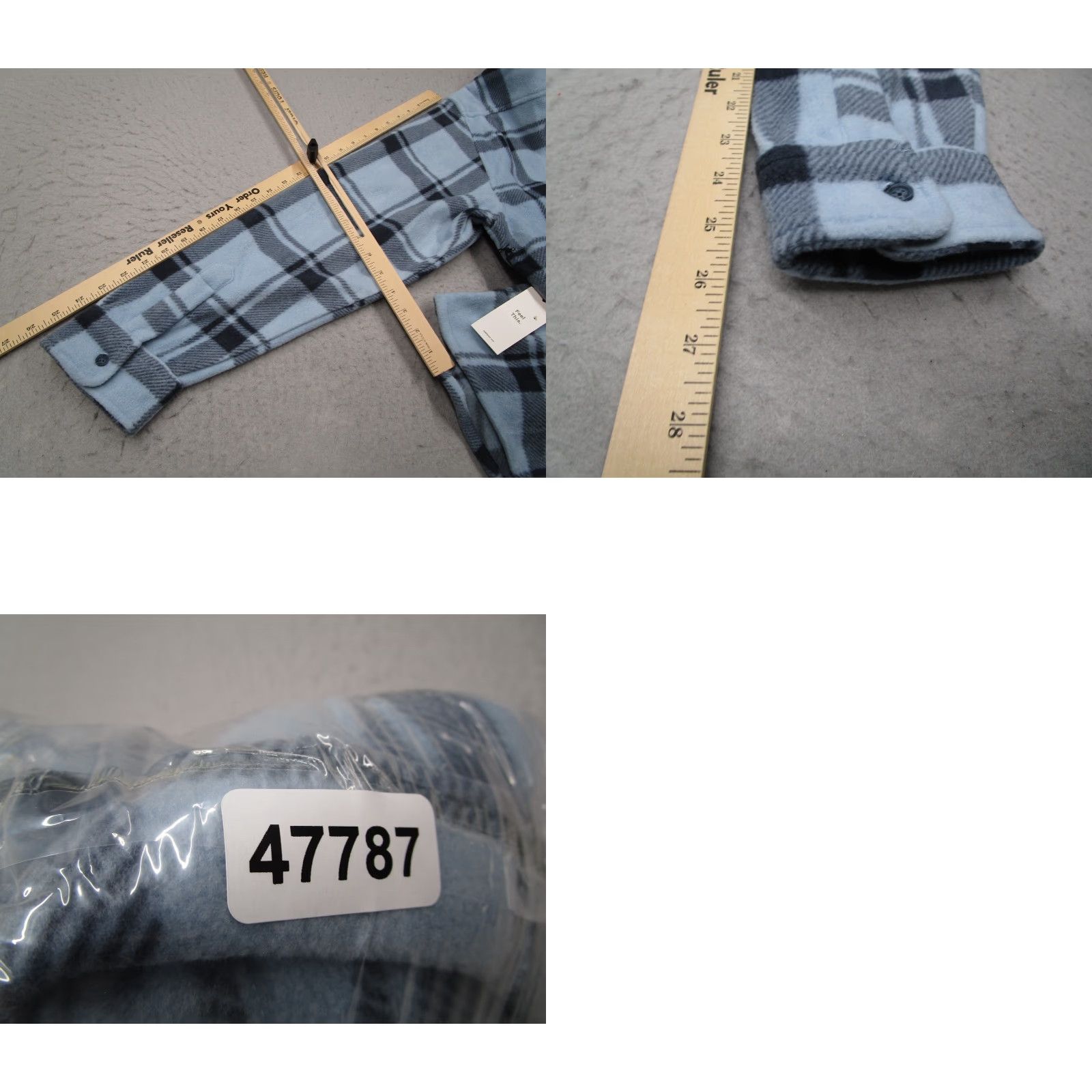 Vintage Swet Tailor Shirt Mens 2XL XXL Travel Blue Fleece Flannel Button Up Long Sleeve Size US XXL / EU 58 / 5 - 8 Thumbnail