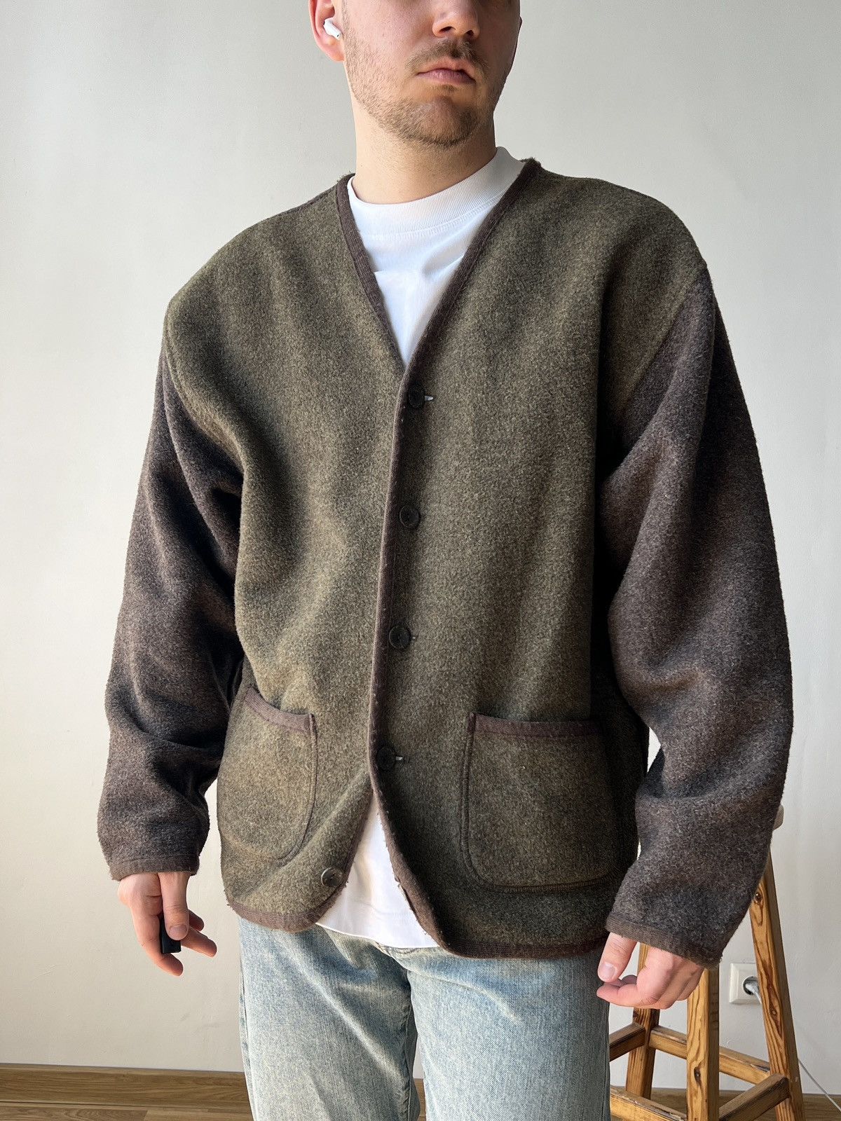 Other Vintage Paperwork Denmark Utility Wool Cardigan Jacket M Size US M / EU 48-50 / 2 - 2 Thumbnail