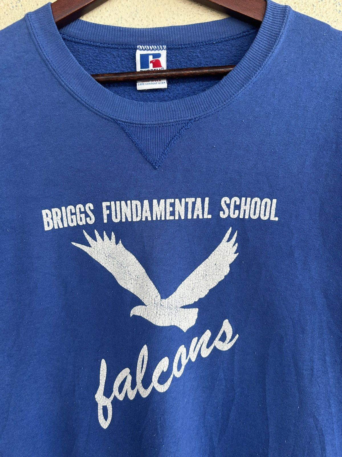 Russell Athletic Vintage Briggs Fundamental School Falcons Sweatshirt Size US XL / EU 56 / 4 - 3 Thumbnail