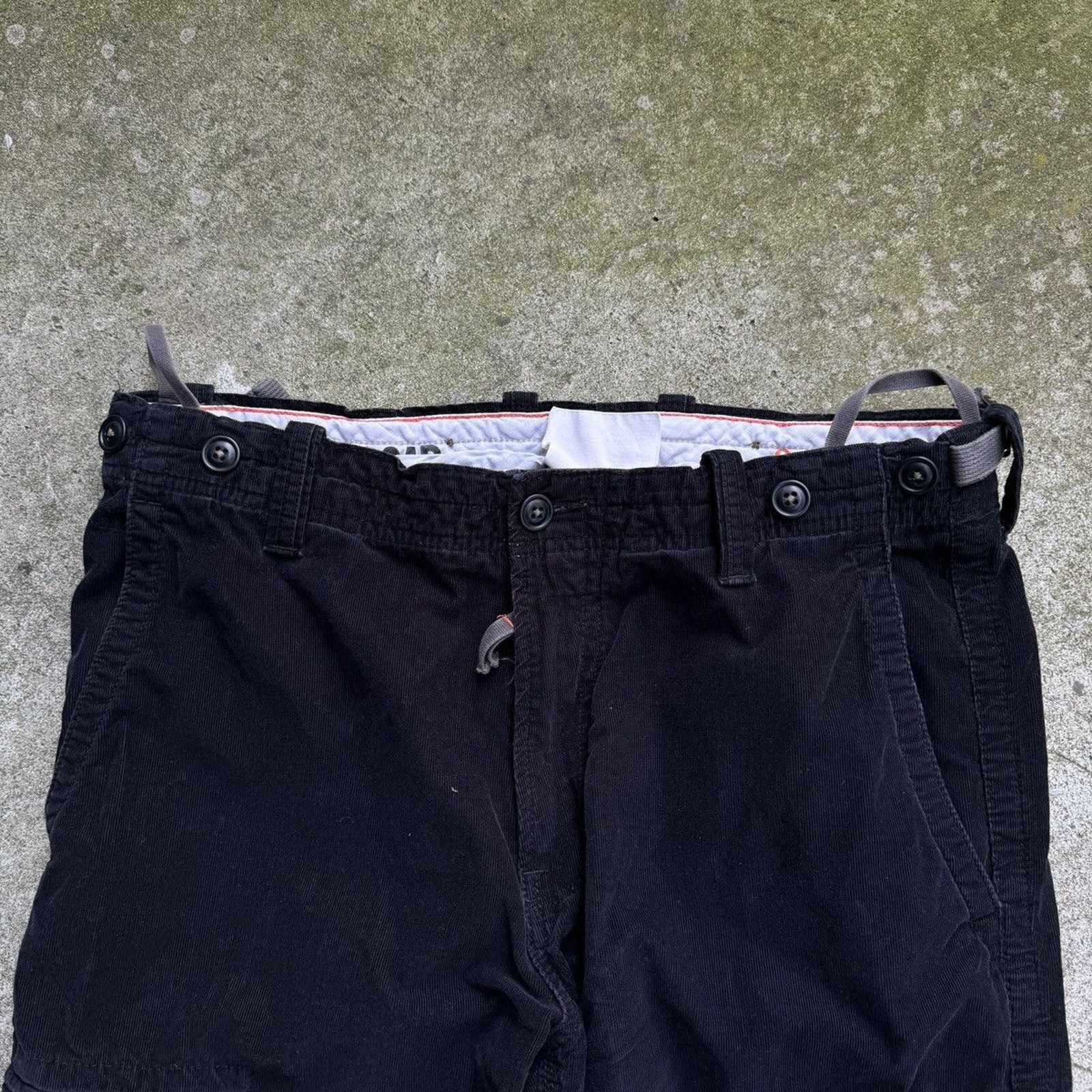 Vintage Vintage Gap Black Corduroy Cargo Pants ERD Grunge Chrome Size US 34 / EU 50 - 4 Thumbnail