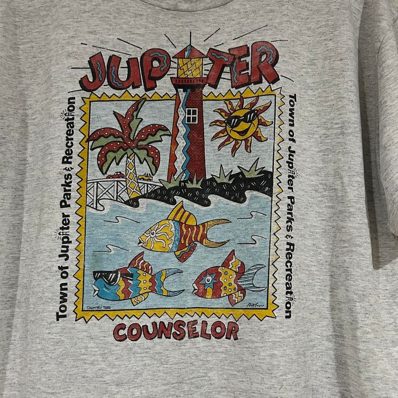 Hanes Vintage Jupiter Parks & Recreation Counselor Shirt Size US L / EU 52-54 / 3 - 2 Thumbnail
