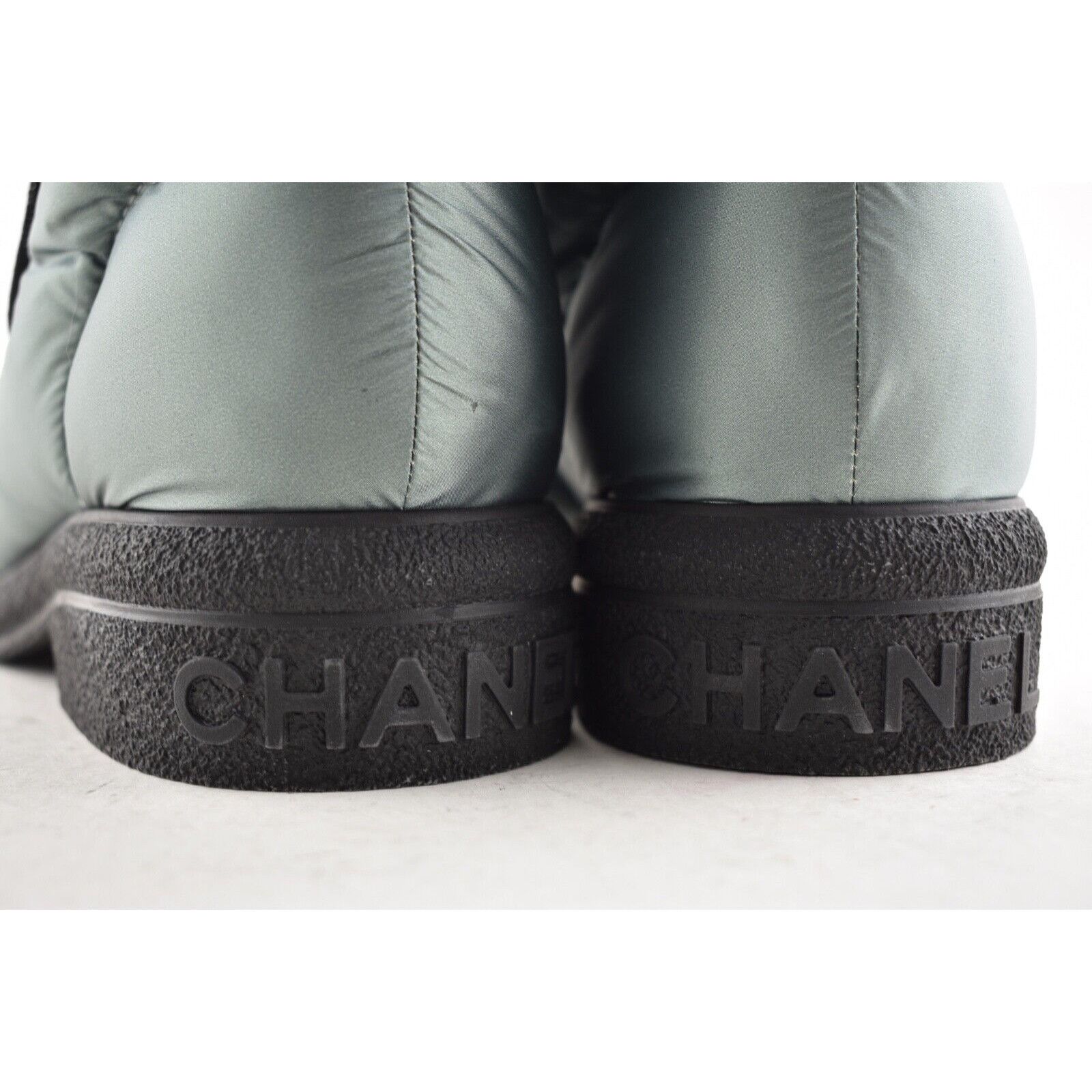 Chanel Chanel 18B Green Black Nylon CC Logo Coco Neige Snow Size US 12 / IT 42 - 7 Thumbnail