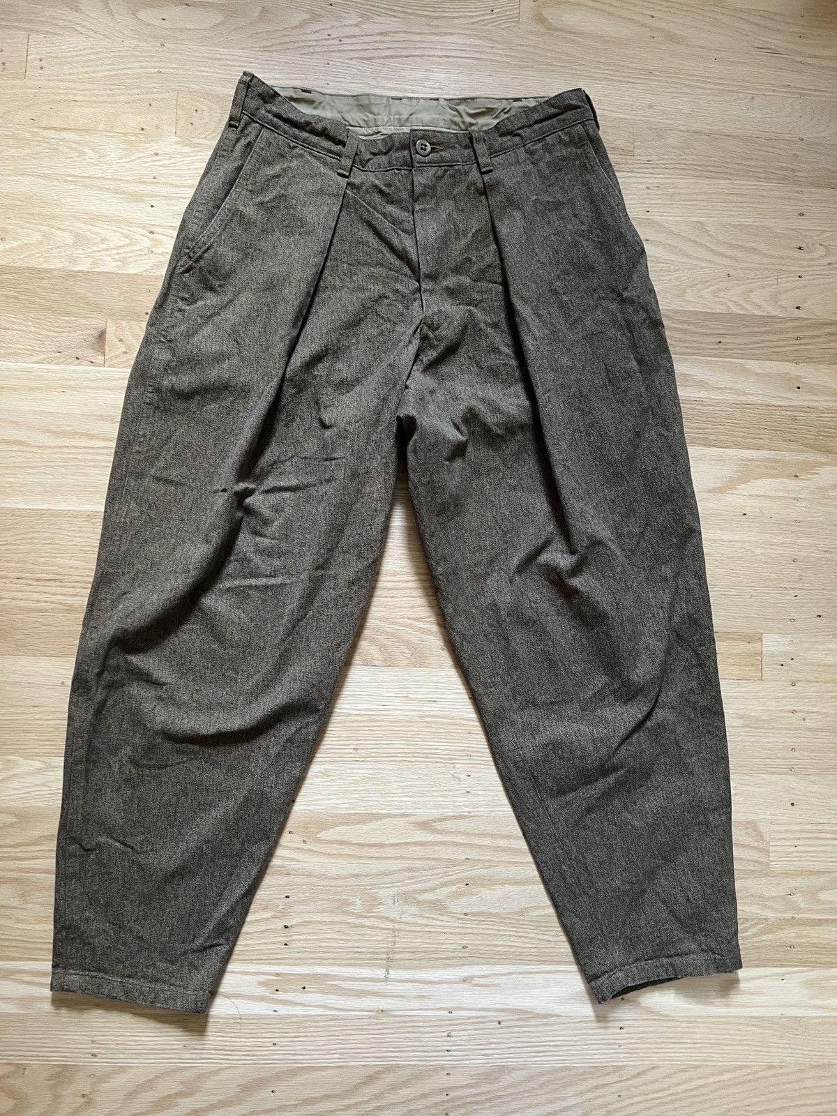 image of Monitaly Riding Pants Hunting Brown & Black Mix Canvas, Men's (Size 32)