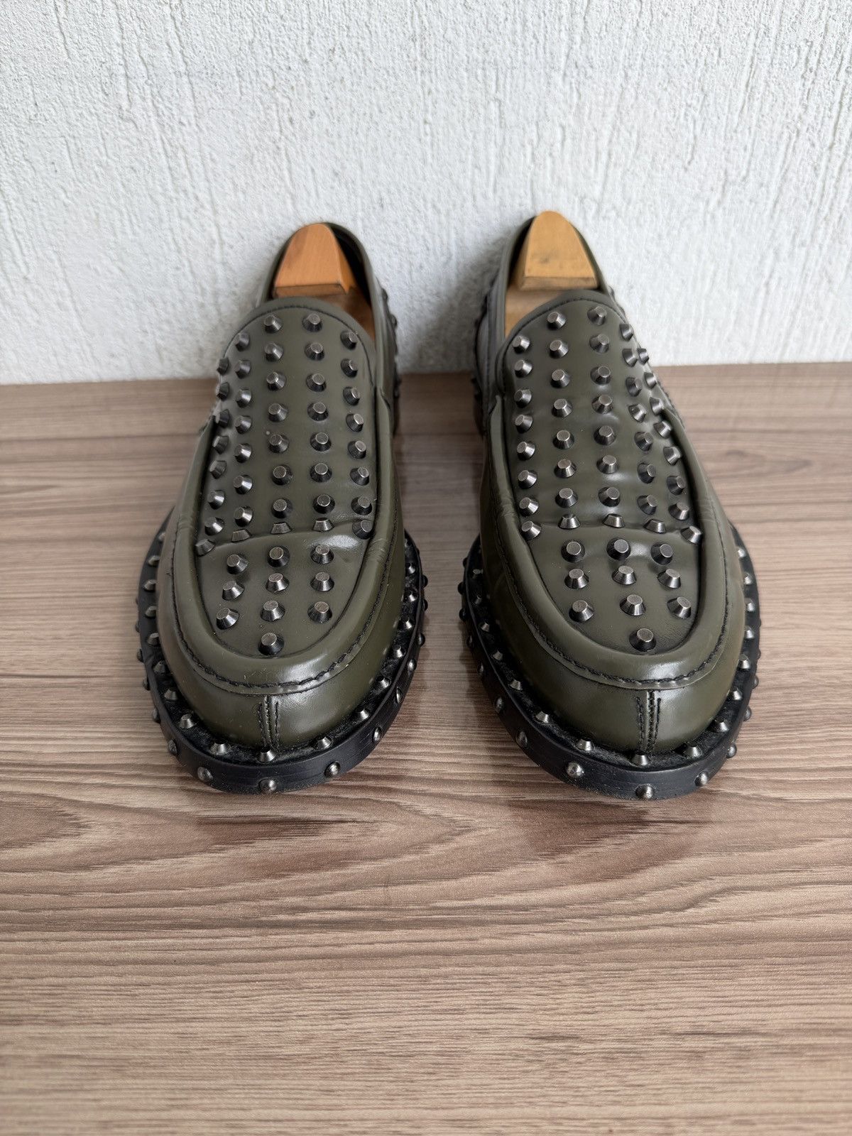 Prada 🔋❗️ Archival 🕷️Studded loafers Size US 10 / EU 43 - 4 Thumbnail