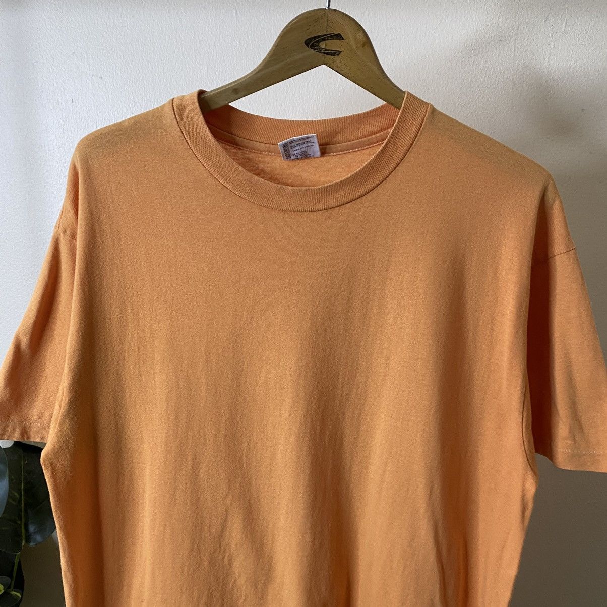Vintage Vintage 1990s Anvil Orange Blank Streetwear T Shirt Size US L / EU 52-54 / 3 - 2 Thumbnail