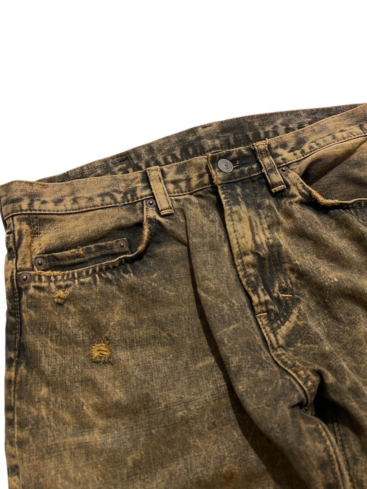 If Six Was Nine × Japanese Brand × Le Grande Bleu (L.G.B.) RNA SLANG mudwash distressed denim pants Size US 33 - 6 Thumbnail