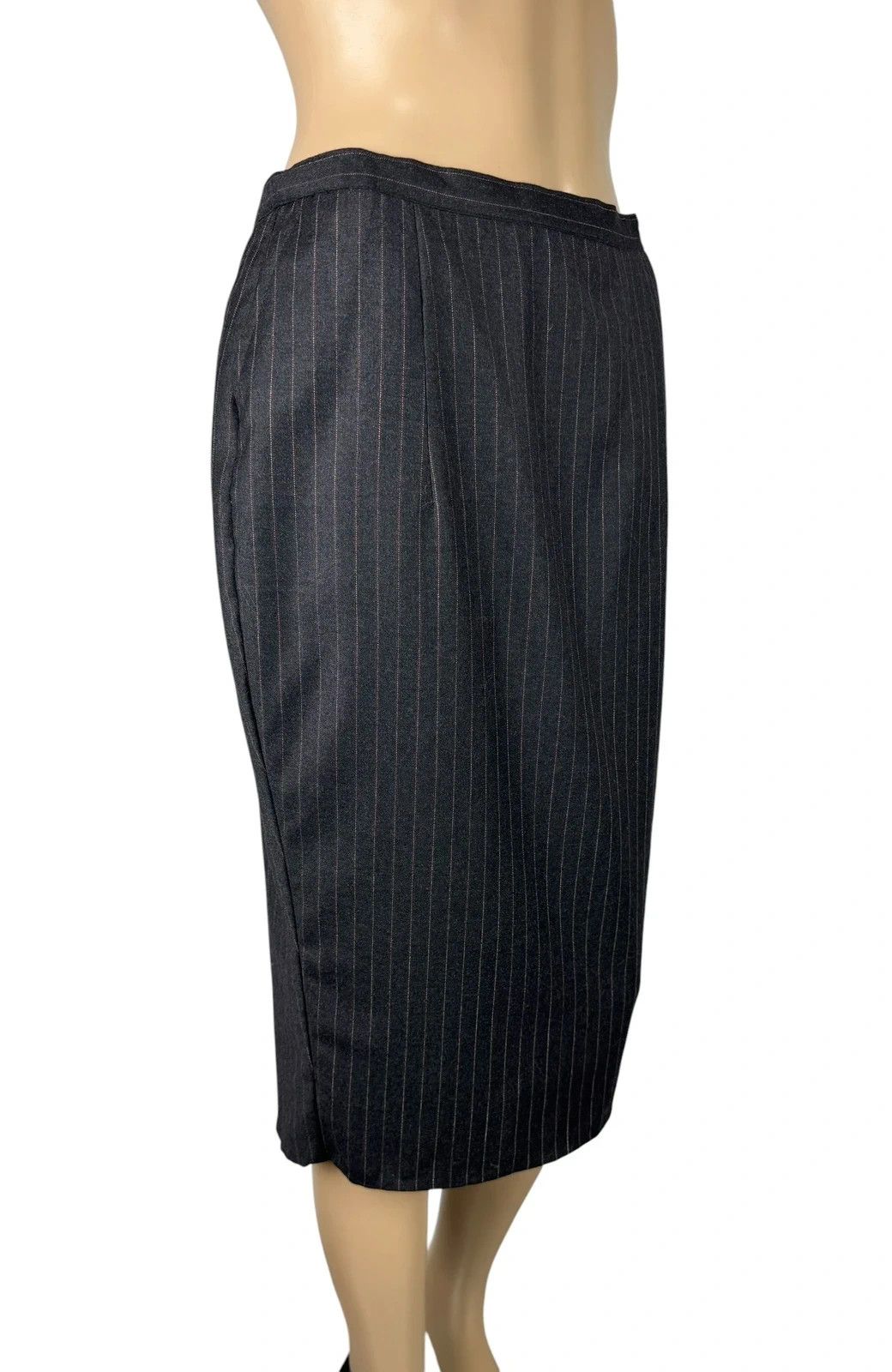 Other Patrick Hellmann Collection Skirt Wool Striped Knee-Length Size 32" / US 10 / IT 46 - 3 Thumbnail
