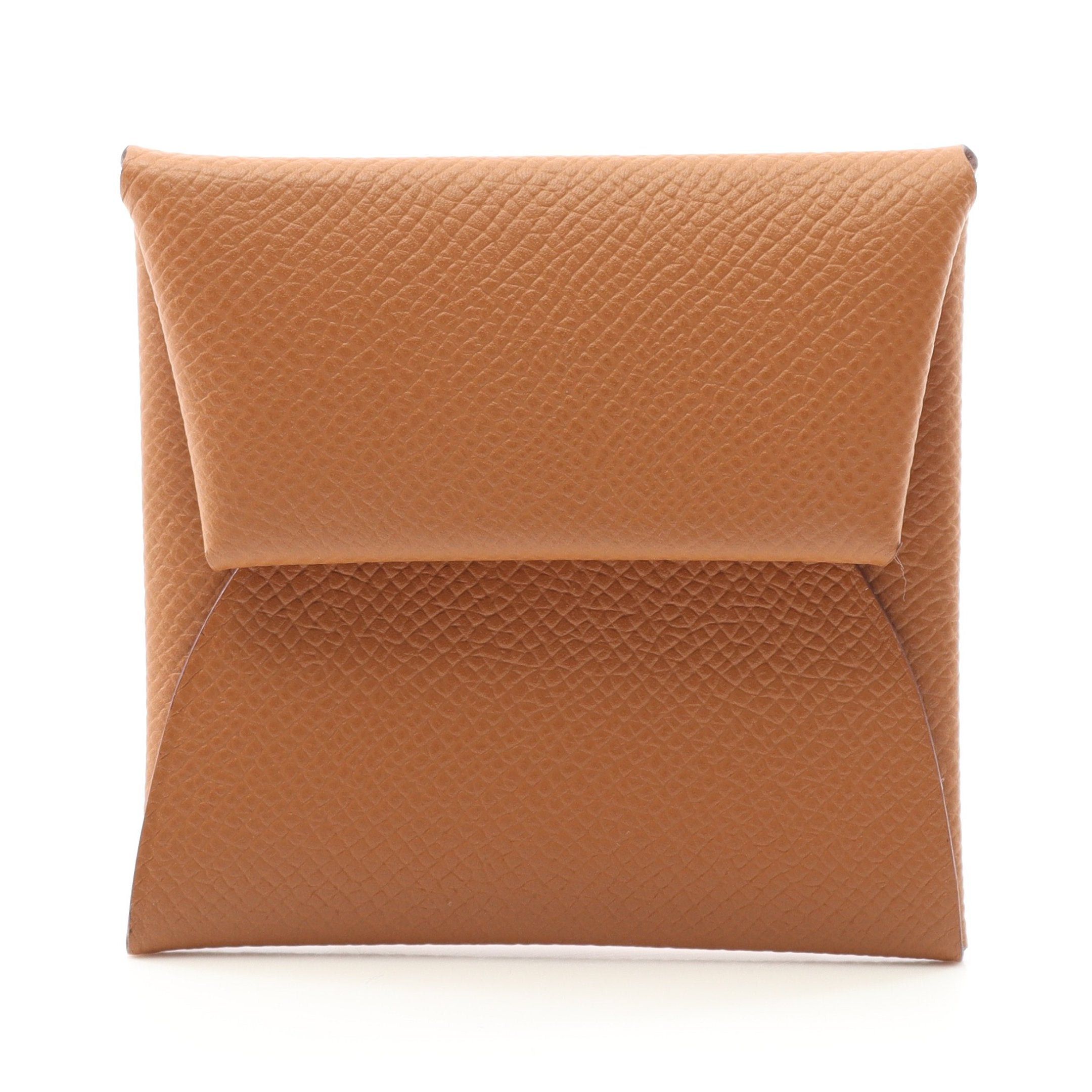 Hermes Hermes Bastia Gold Coin Purse Veau Epsom Light Brown Silver Hardware B Stamp Size ONE SIZE - 1 Thumbnail