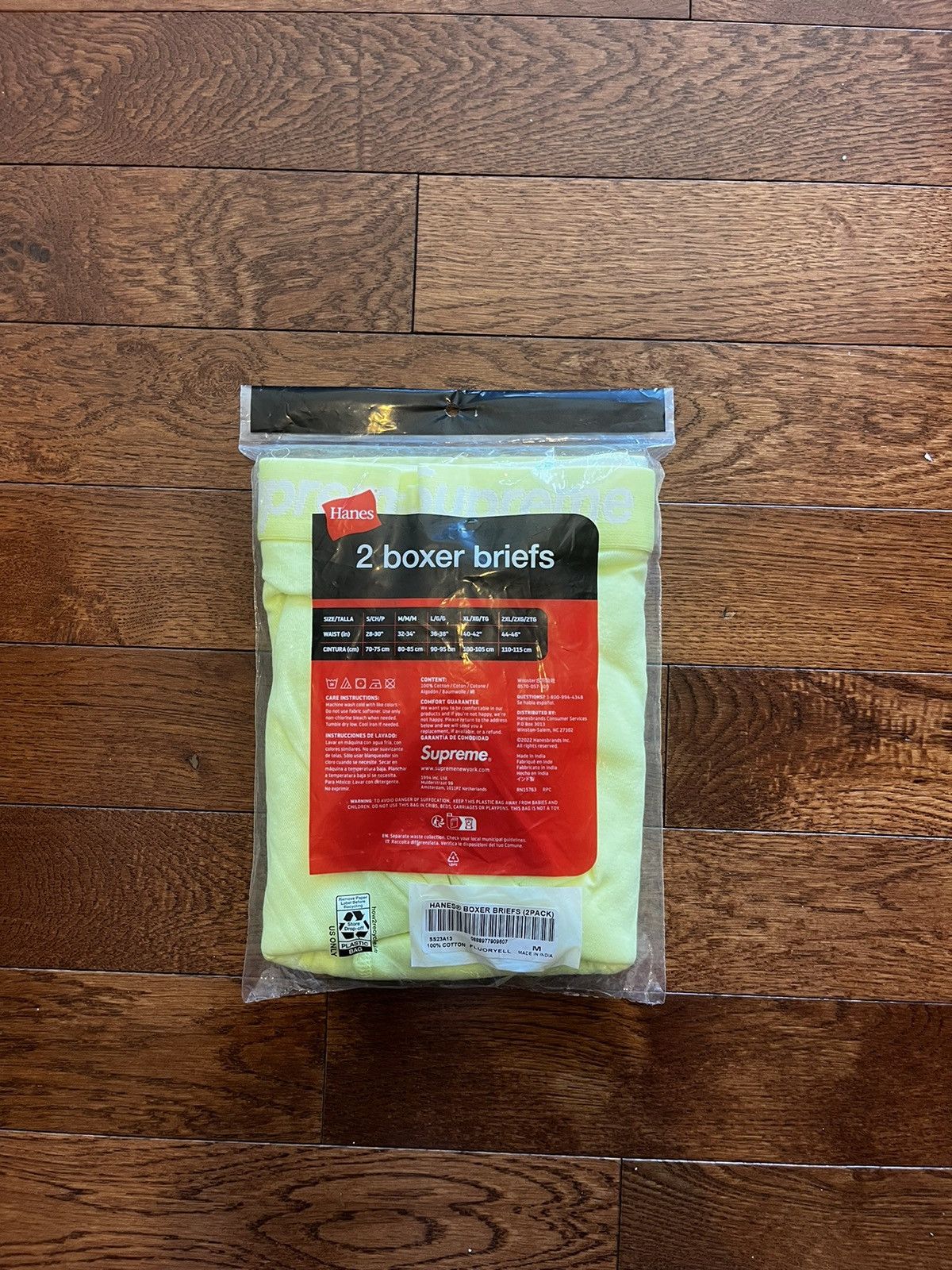 Hanes × Supreme Supreme Hanes Boxer Brief Yellow Size 32 - 3 Thumbnail