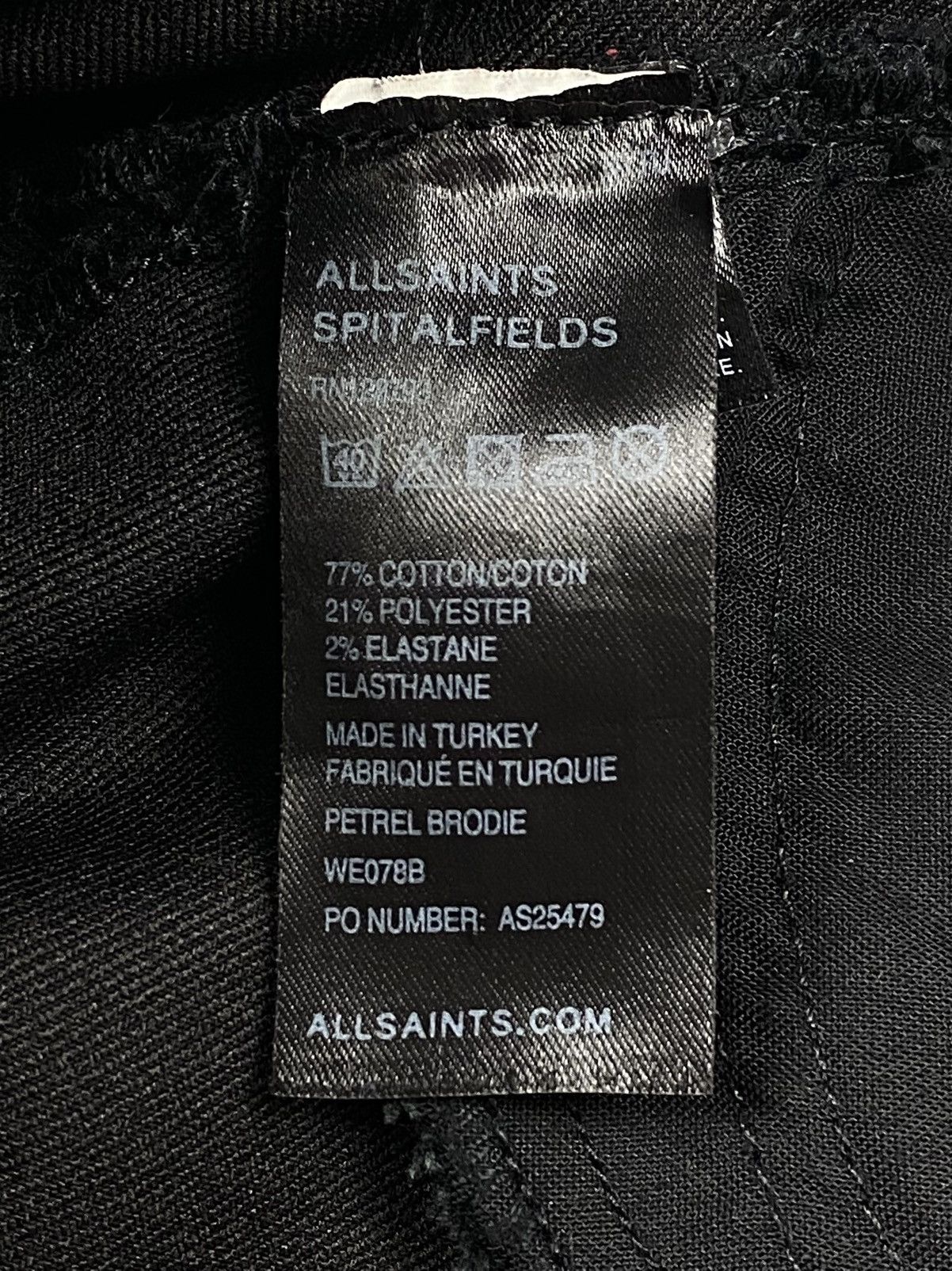 Allsaints Allsaints Petrel Brodie Slim Coated Ankle Zip Jeans 30 Size 30" / US 8 / IT 44 - 11 Thumbnail