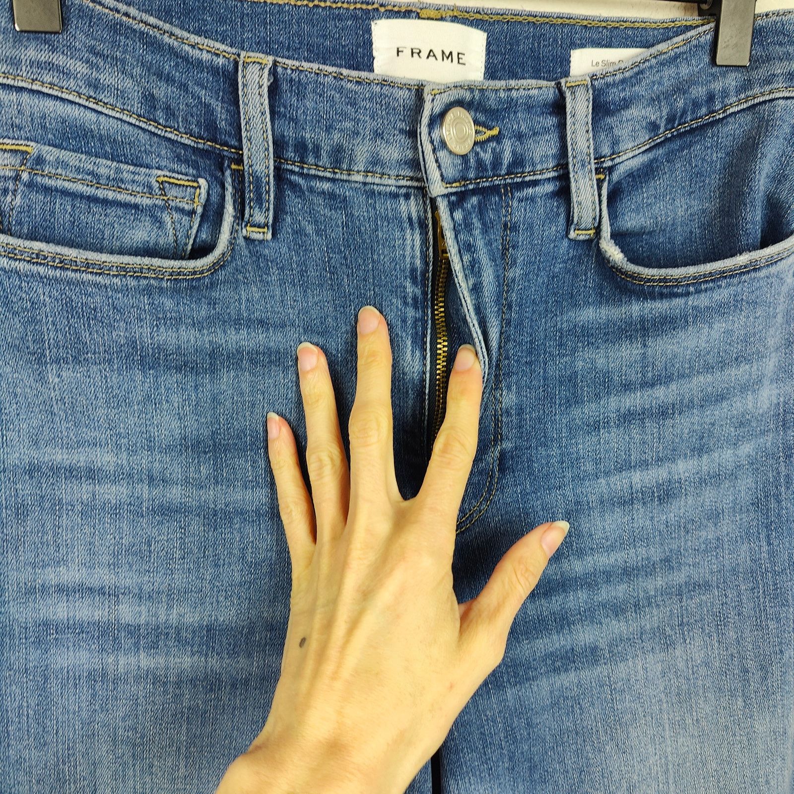 Frame Frame Le Slim Palazzo Jeans Womens 27 Drizzle Medium Wash Size 27" / US 4 / IT 40 - 3 Thumbnail