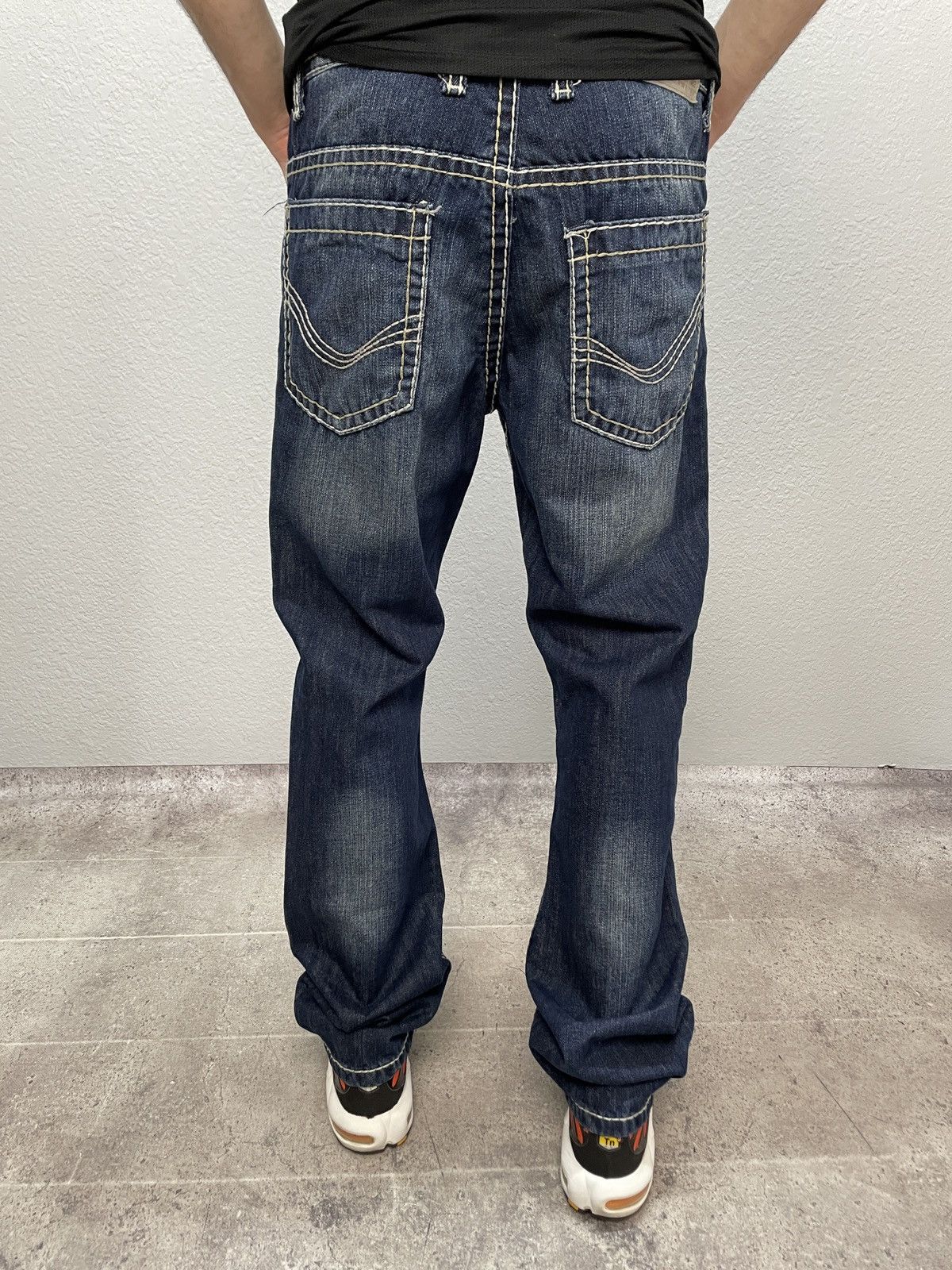 True Religion Vintage Y2K Like True Religion Distressed Jeans Ripped Blue Size US 31 - 3 Thumbnail