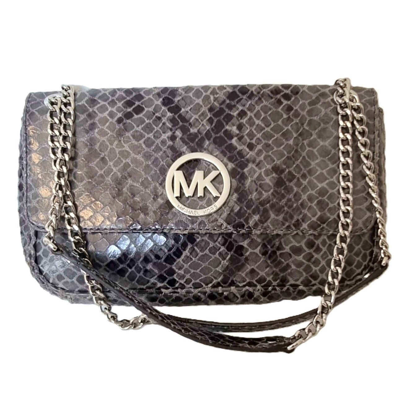 Michael Kors Michael Kors Fulton Python Embossed Leather Chain Strap Bag Size ONE SIZE - 1 Thumbnail