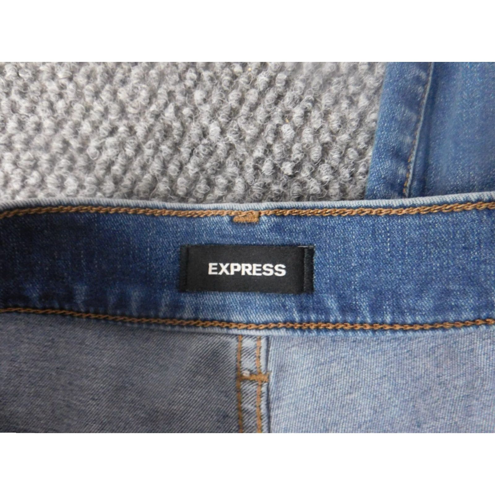 Express Express Womens Jeans Skinny Crop 6 Blue Denim Slim Regular 28in Waist Inseam 25in Zipper Cotton Blend Mid Rise Modern 90s Designer Style Size 28" / US 6 / IT 42 - 3 Thumbnail