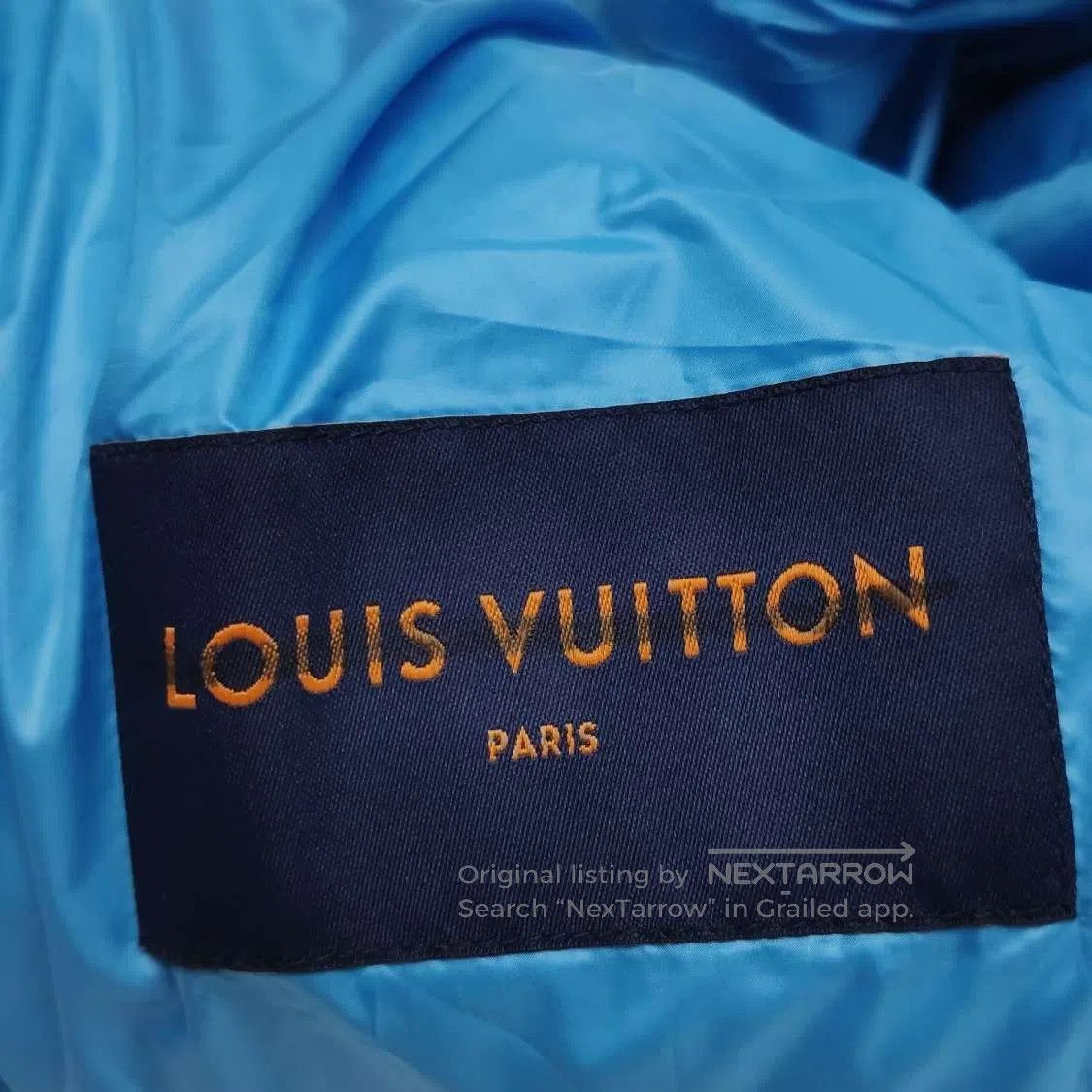 Louis Vuitton Quilted Zip Jacket Blue M.