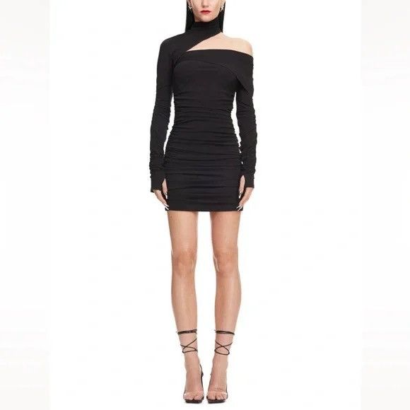 Mugler MUGLER X H&M Gathered One Shoulder Mini Dress Size XL Size XL / US 12-14 / IT 48-50 - 1 Thumbnail