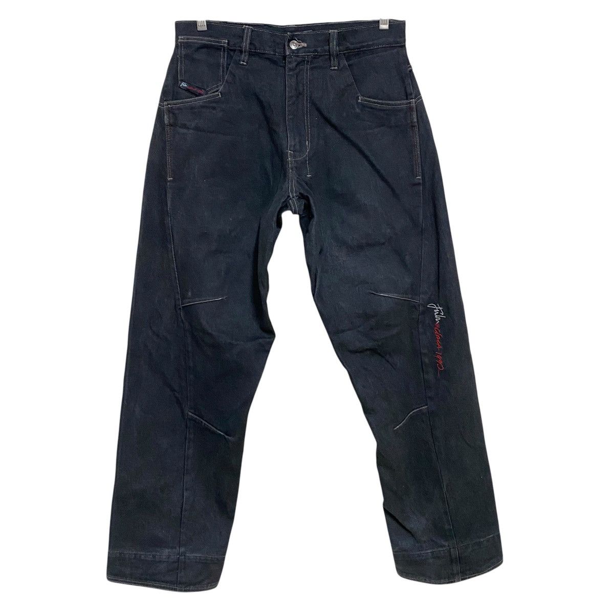 Fubu Vintage Fubu Denim Engineered Baggy Jeans Black Size US 33 - 1 Thumbnail