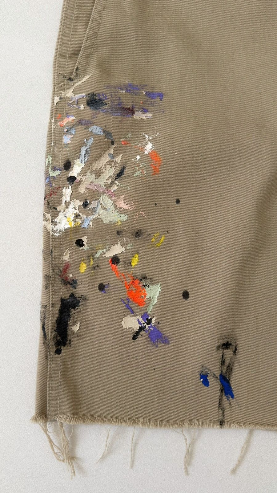Gallery Dept. ‘Ricky’ Paint Splat Cut Off Beige Shorts Size US 32 / EU 48 - 11 Thumbnail