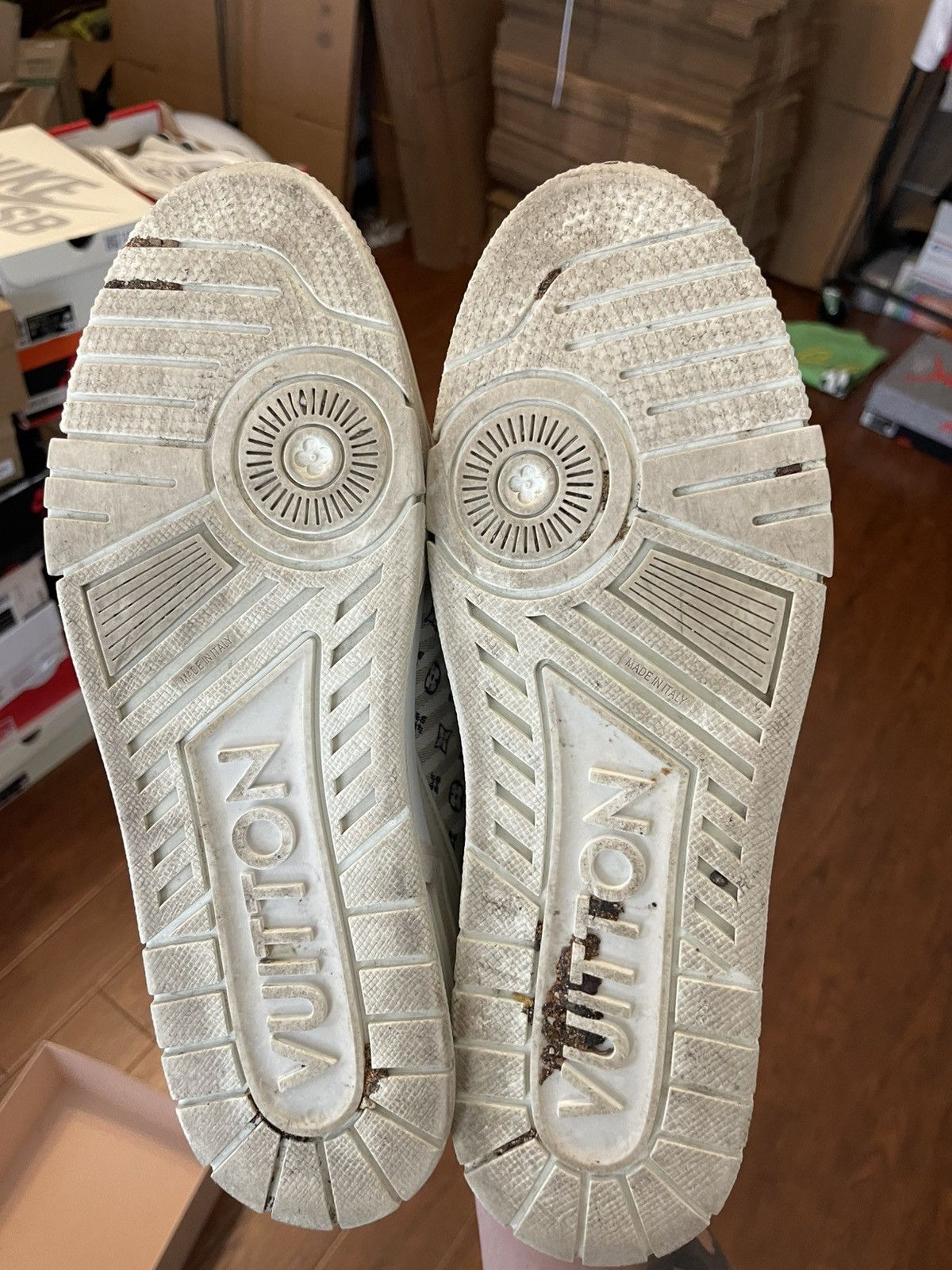 Louis Vuitton LV Trainer Biege Monogram Size 10LV/11.5-12US Size US 11.5 / EU 44-45 - 5 Thumbnail