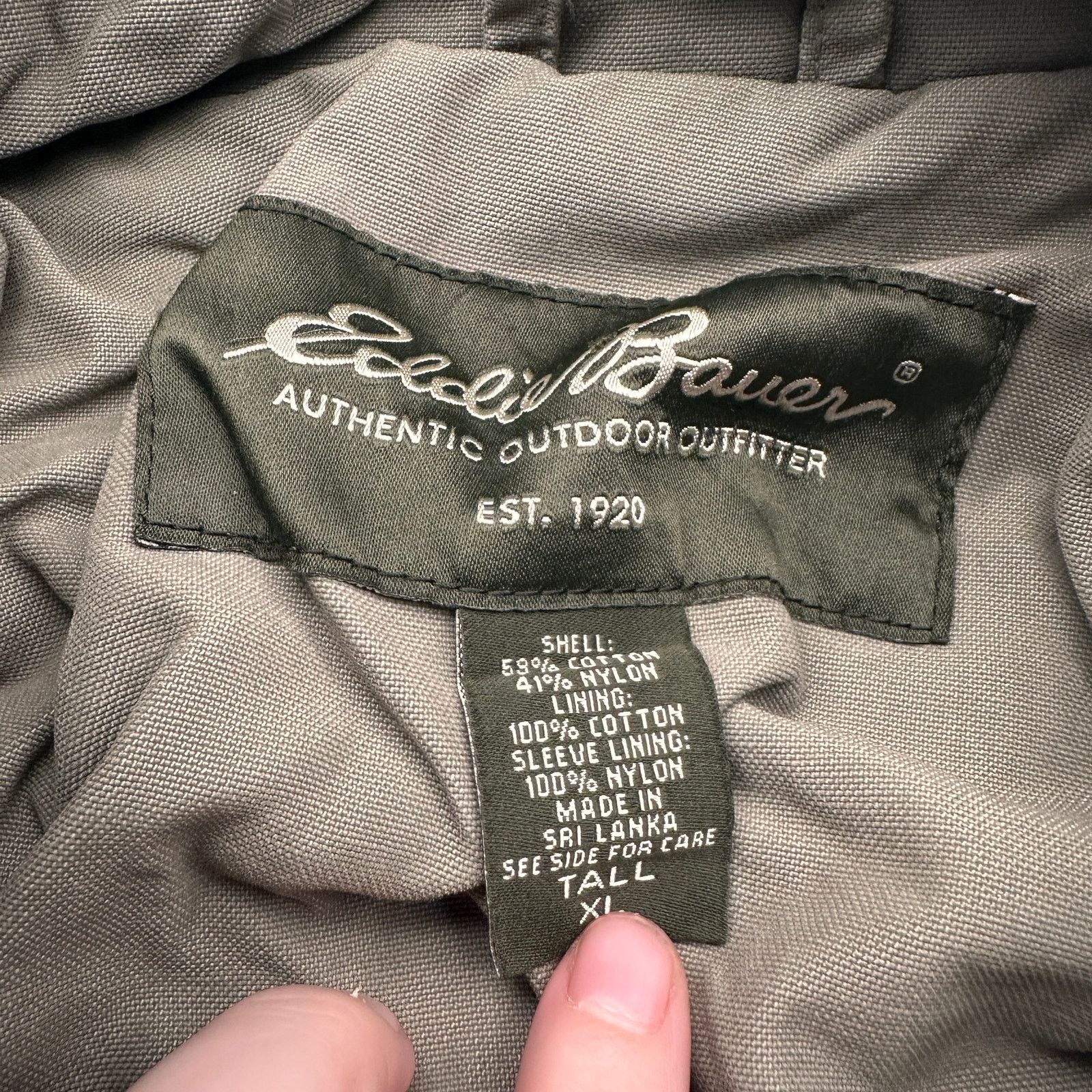 Eddie Bauer Eddie Bauer Button Canvas Field Barn Jacket Mens XLT Green Size US XL / EU 56 / 4 - 3 Thumbnail