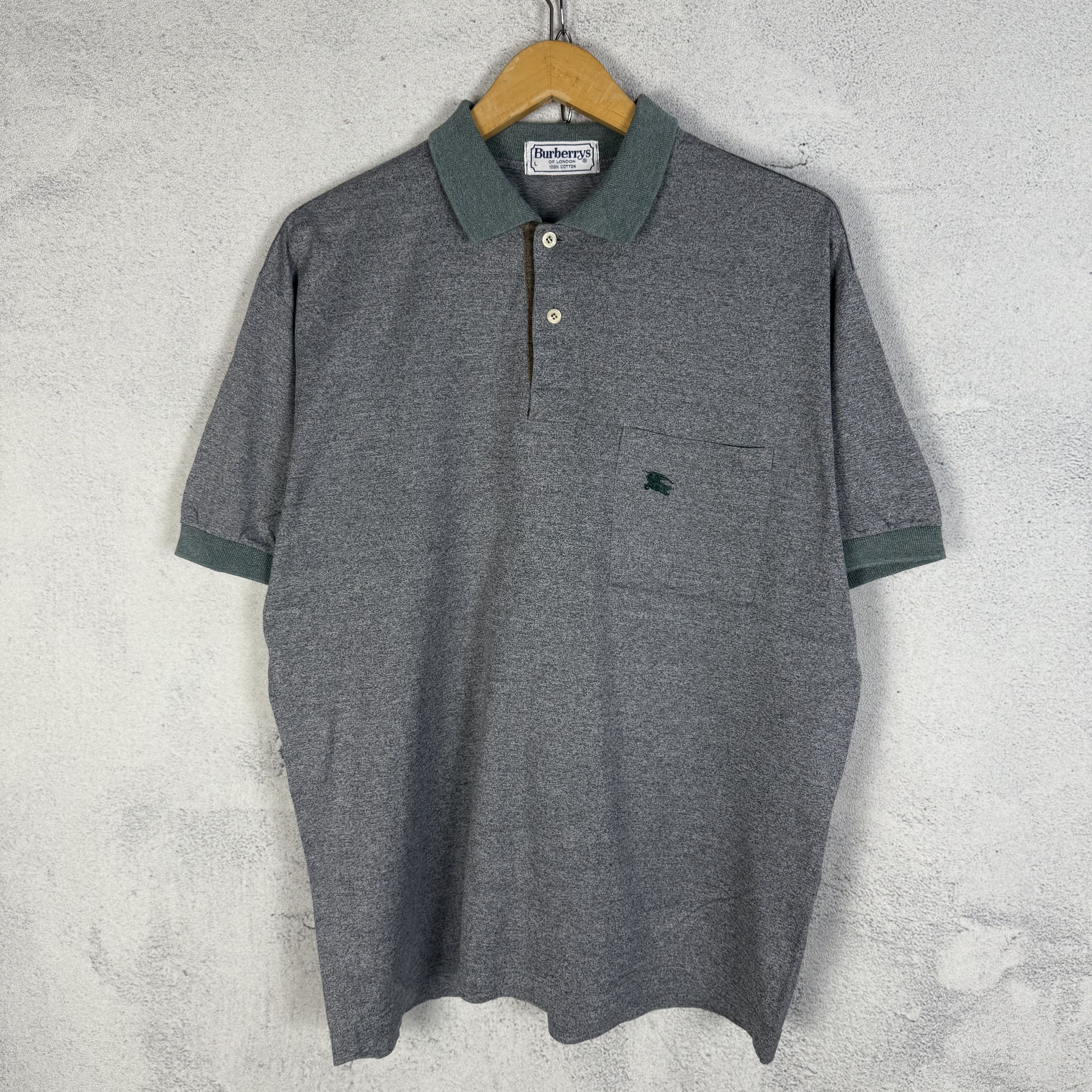 Burberry Vintage Burberry Polo Shirt Size US L / EU 52-54 / 3 - 1 Thumbnail
