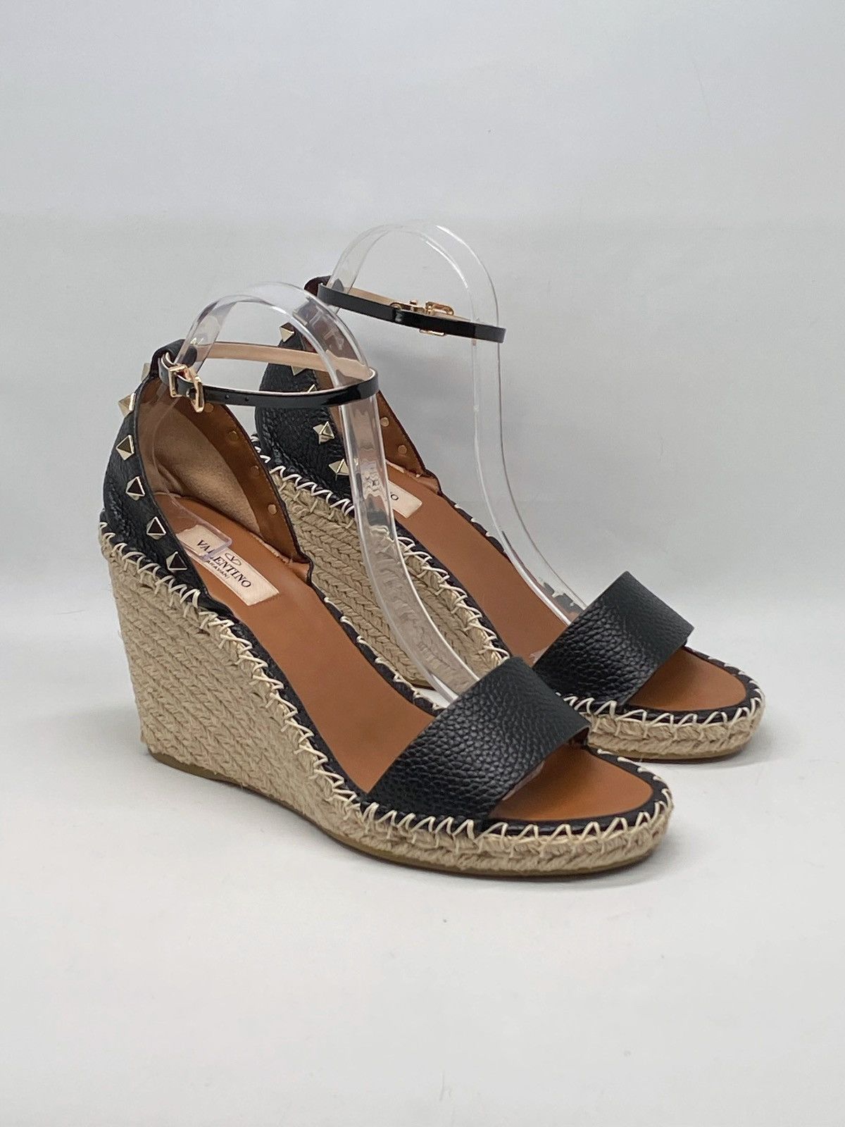Valentino Valentino Garavani Rockstud Calfskin Wedges 105MM size 40 Size US 10 / IT 40 - 3 Thumbnail