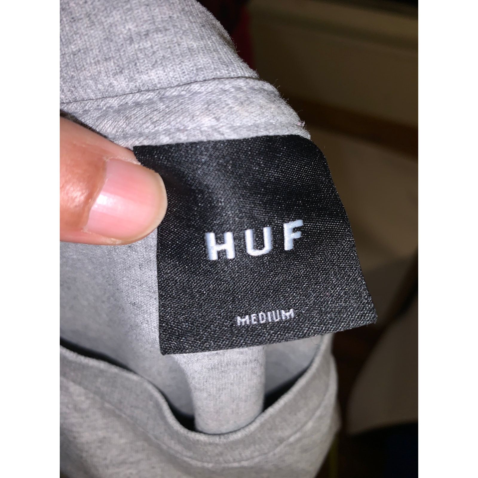 Huf HUF Logo T Shirt Medium Grey Navy Skate Made USA Streetwear Size US M / EU 48-50 / 2 - 7 Thumbnail