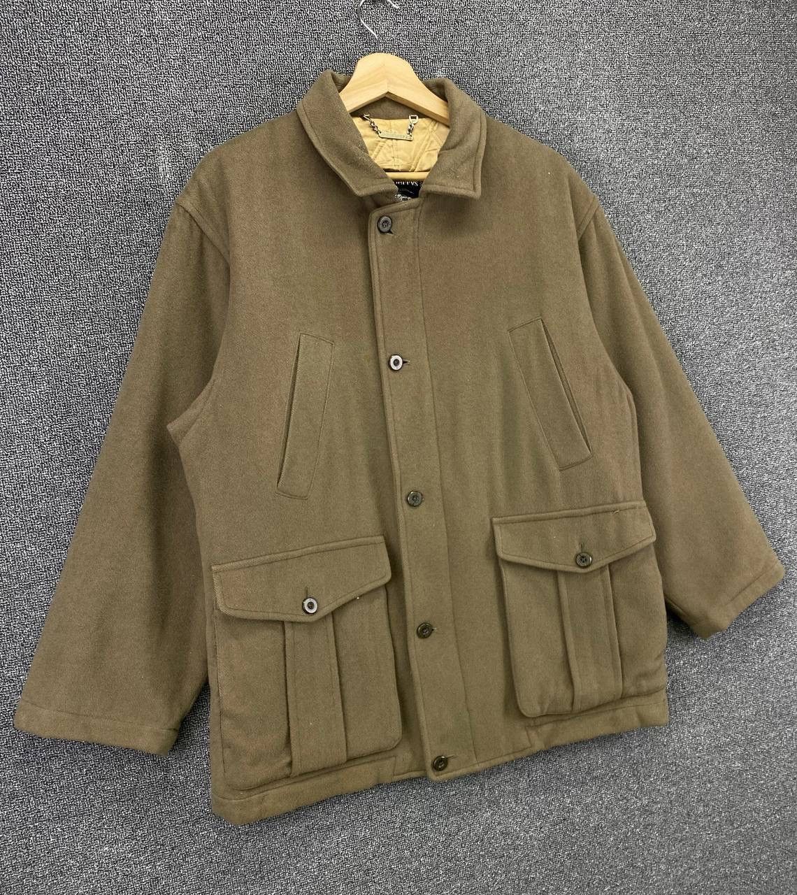 Burberry × Vintage Vintage 90s Burberry Flaps Pocket Wool Jacket Size US L / EU 52-54 / 3 - 2 Thumbnail