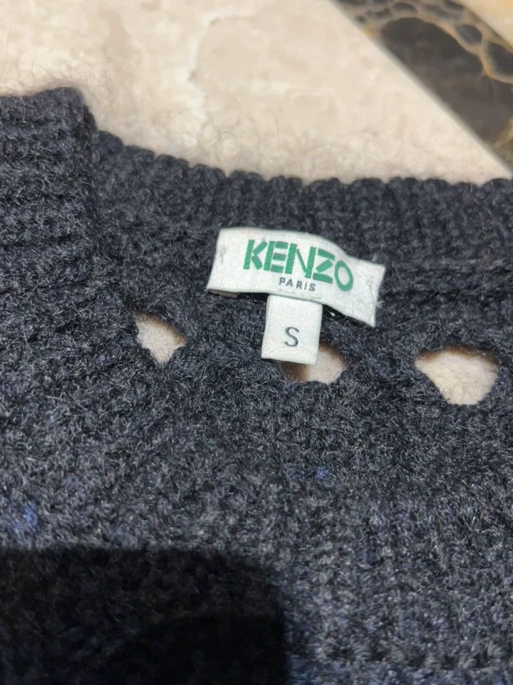 Kenzo KENZO Gradient Openwork Knitted Sweater, Size S, Wool Size S / US 4 / IT 40 - 3 Thumbnail