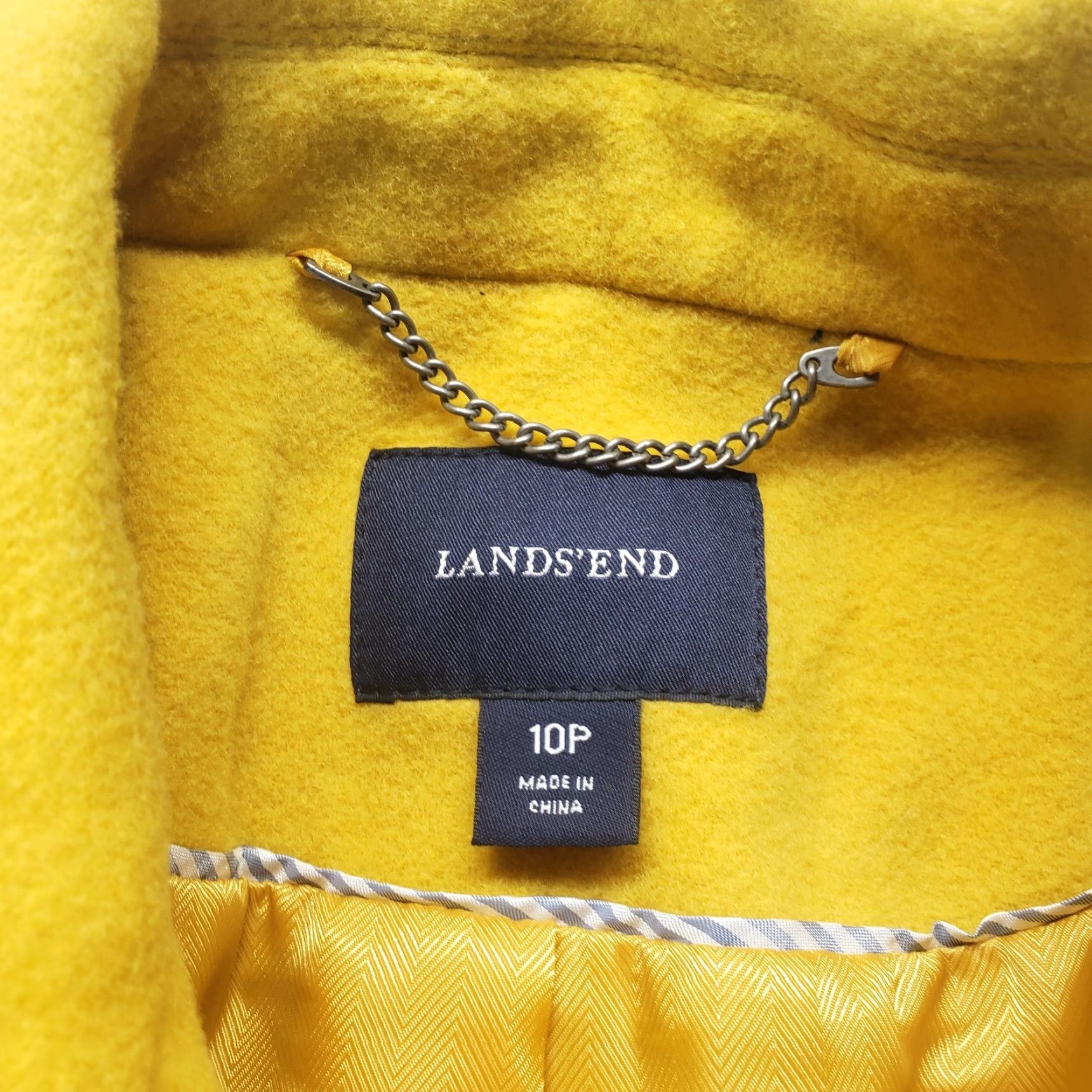 Lands' End Lands' End Mustard Yellow Wool Blazer Jacket Preppy Women's 10P Petite Size L / US 10 / IT 46 - 2 Thumbnail