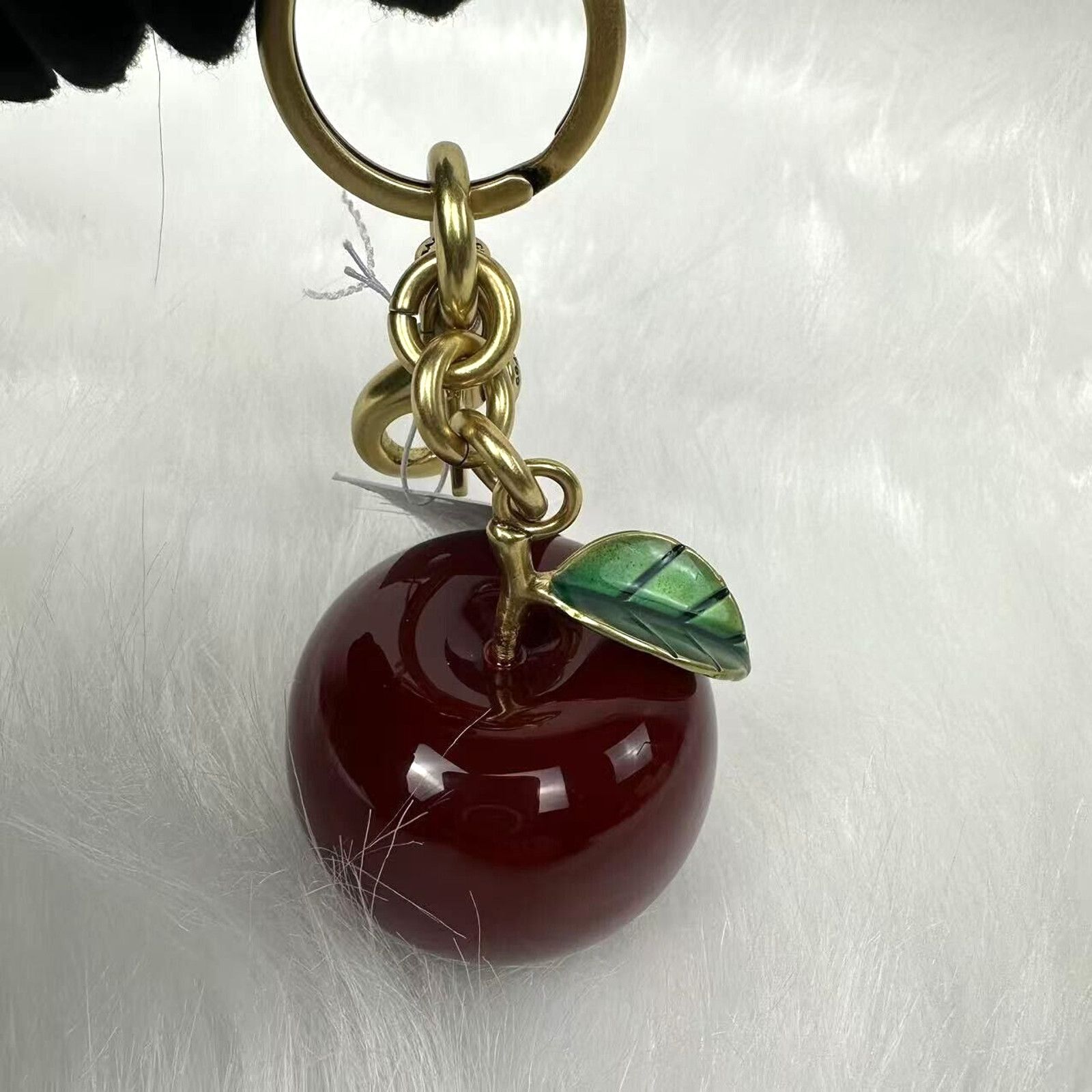 Coach Coach Small Resin Apple Bag Charm In Brass / Red Multi NWT Size ONE SIZE - 4 Thumbnail
