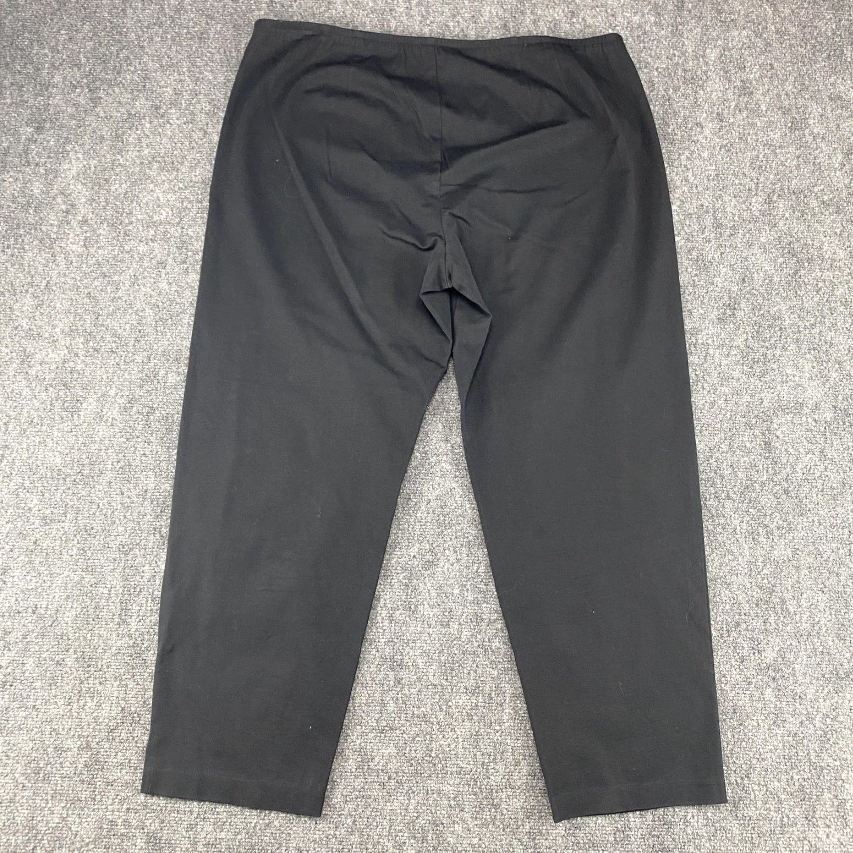 Eileen Fisher Eileen Fisher Pants Womens Large Black Pull On Elastic Waist Tapered Ankle Slit Size 36" / US 14 / IT 50 - 2 Thumbnail