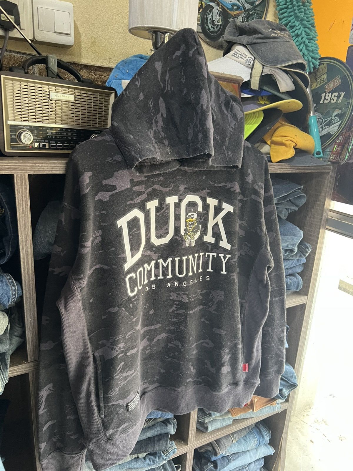 Cartoon Network 🔥B One Soul Duck Community Camo Hoodie Size US L / EU 52-54 / 3 - 8 Thumbnail