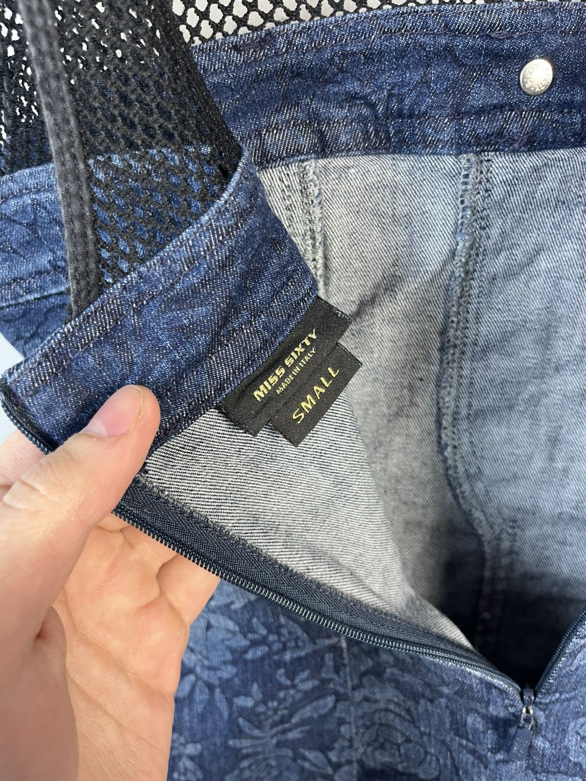 Miss Sixty Miss Sixty Y2K Denim Cotton Mini Dress Made in Italy Size S / US 4 / IT 40 - 9 Thumbnail