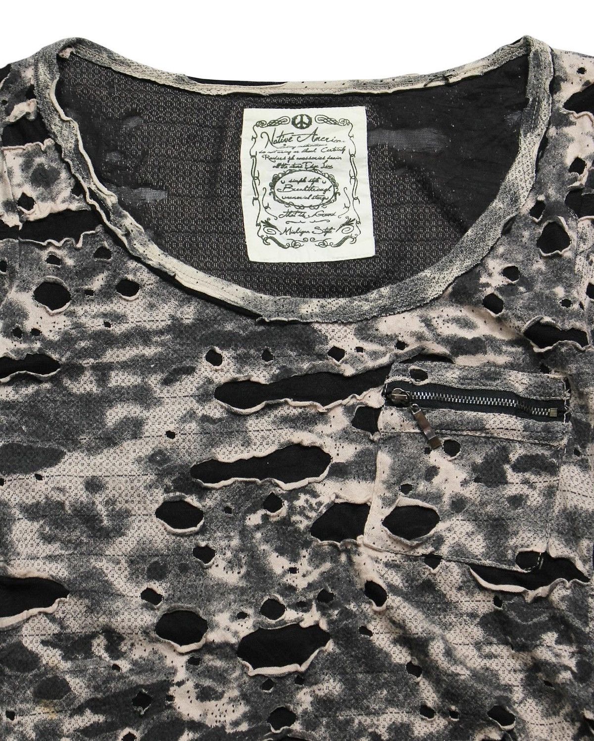 If Six Was Nine 2000S EDGE LINE NATIVE AMERICAN RIPPED 2/4 SLEEVE Size US M / EU 48-50 / 2 - 3 Thumbnail