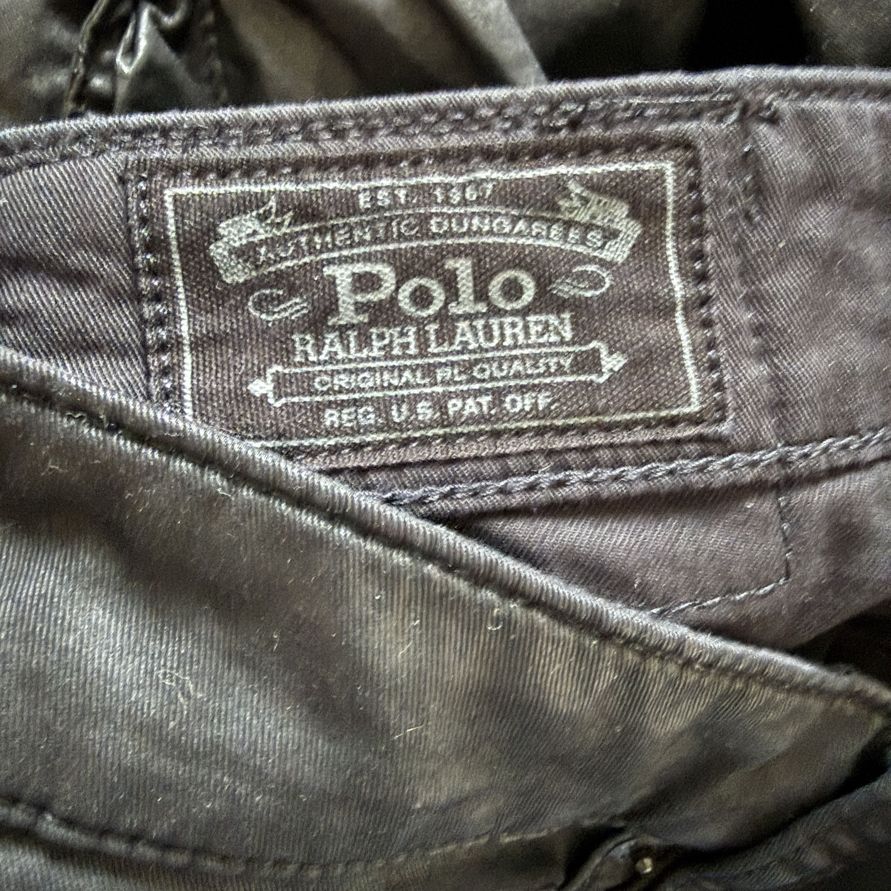 Polo Ralph Lauren Polo Ralph Lauren Coated Moto Biker Slim Skinny Black Label Size 29" - 9 Thumbnail