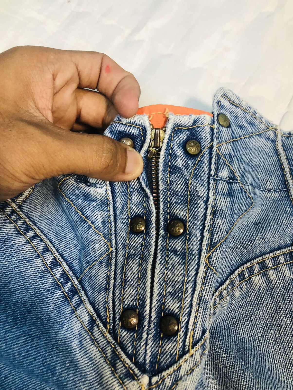 Japanese Brand Climax Double Zipper Jeans (10) Size US 26 / EU 42 - 16 Thumbnail