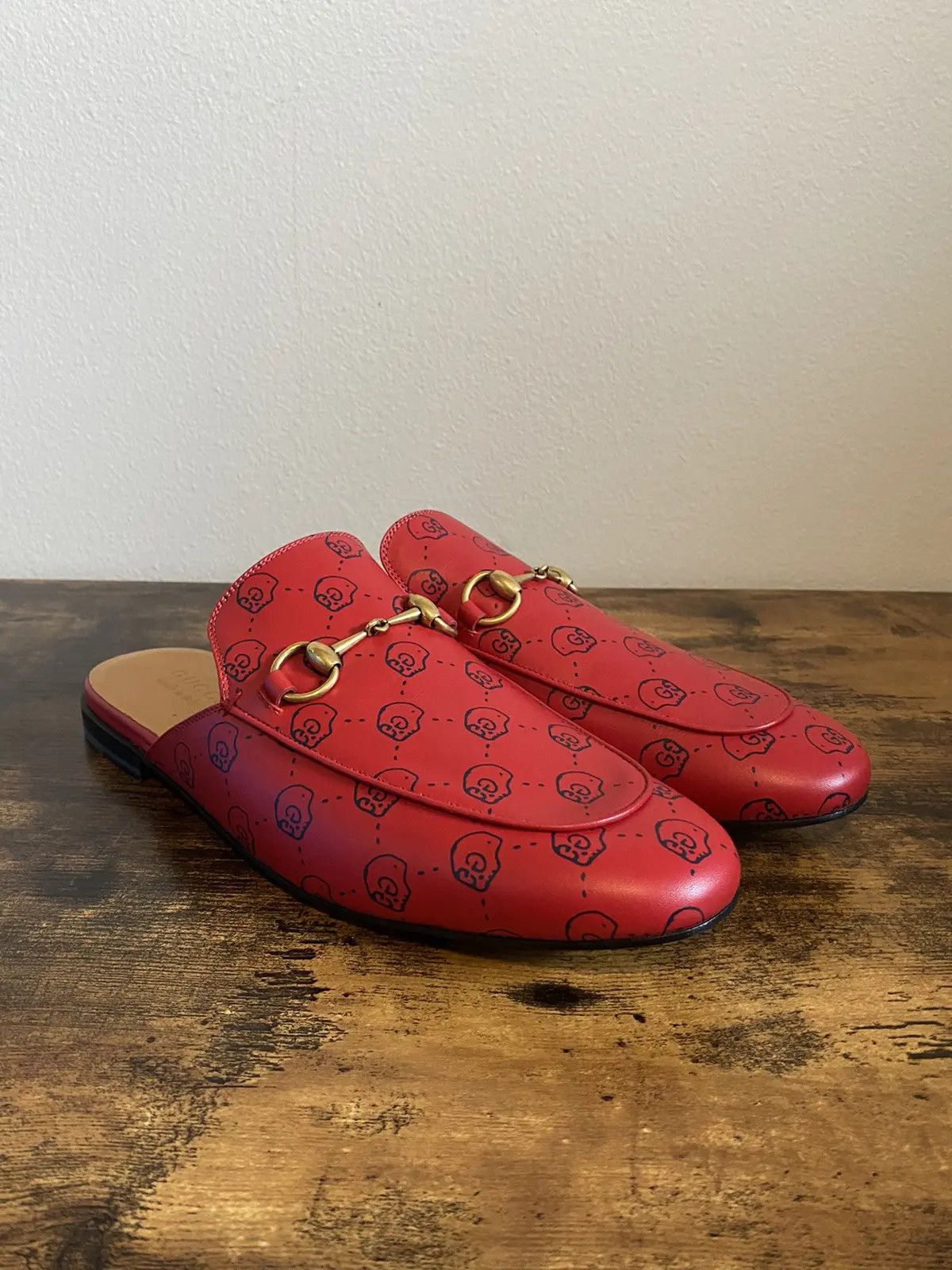 Gucci Gucci Ghost Hamlet Skull Horsebit Princetown Mules Size US 10 / EU 43 - 2 Thumbnail