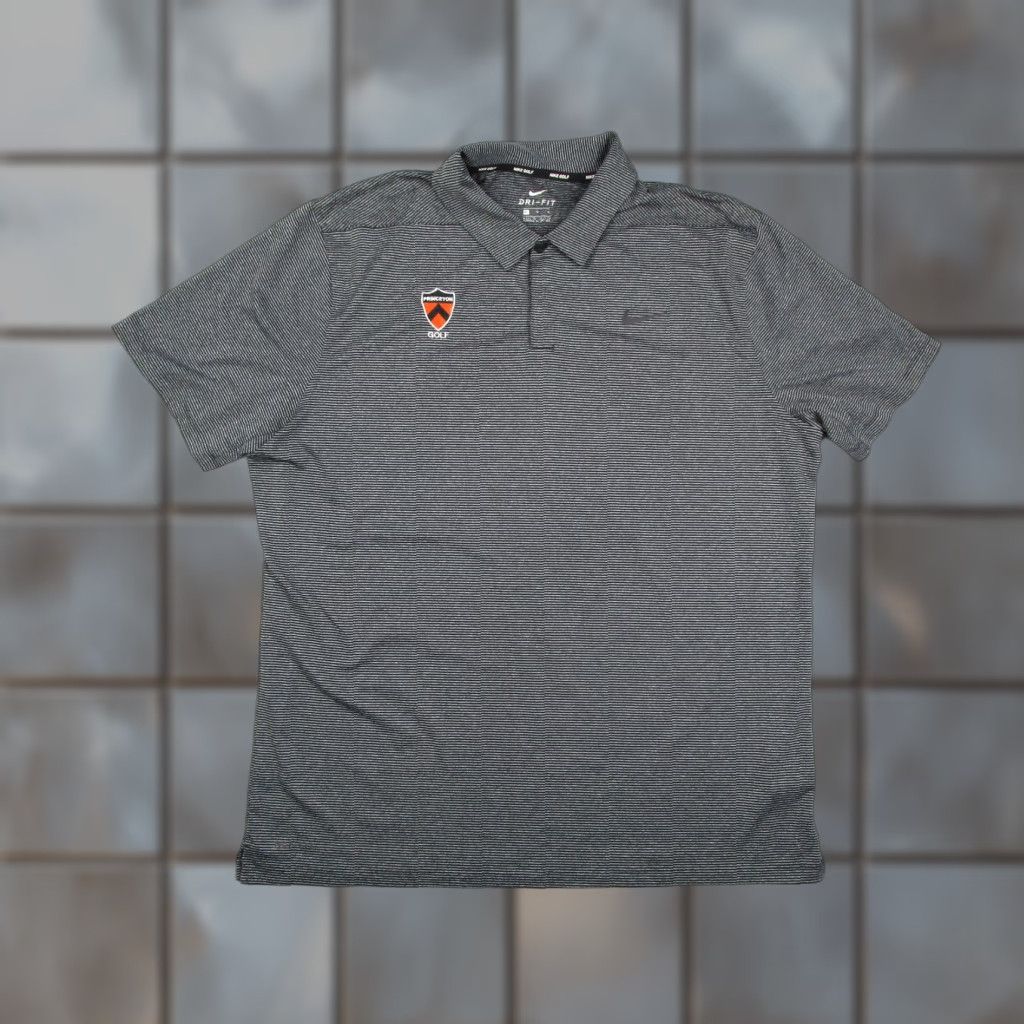 Nike Nike Polo Shirt Mens XL Gray Stripe Dri-FIT Princeton Golf Stretch 890097-010 Size US XL / EU 56 / 4 - 1 Thumbnail