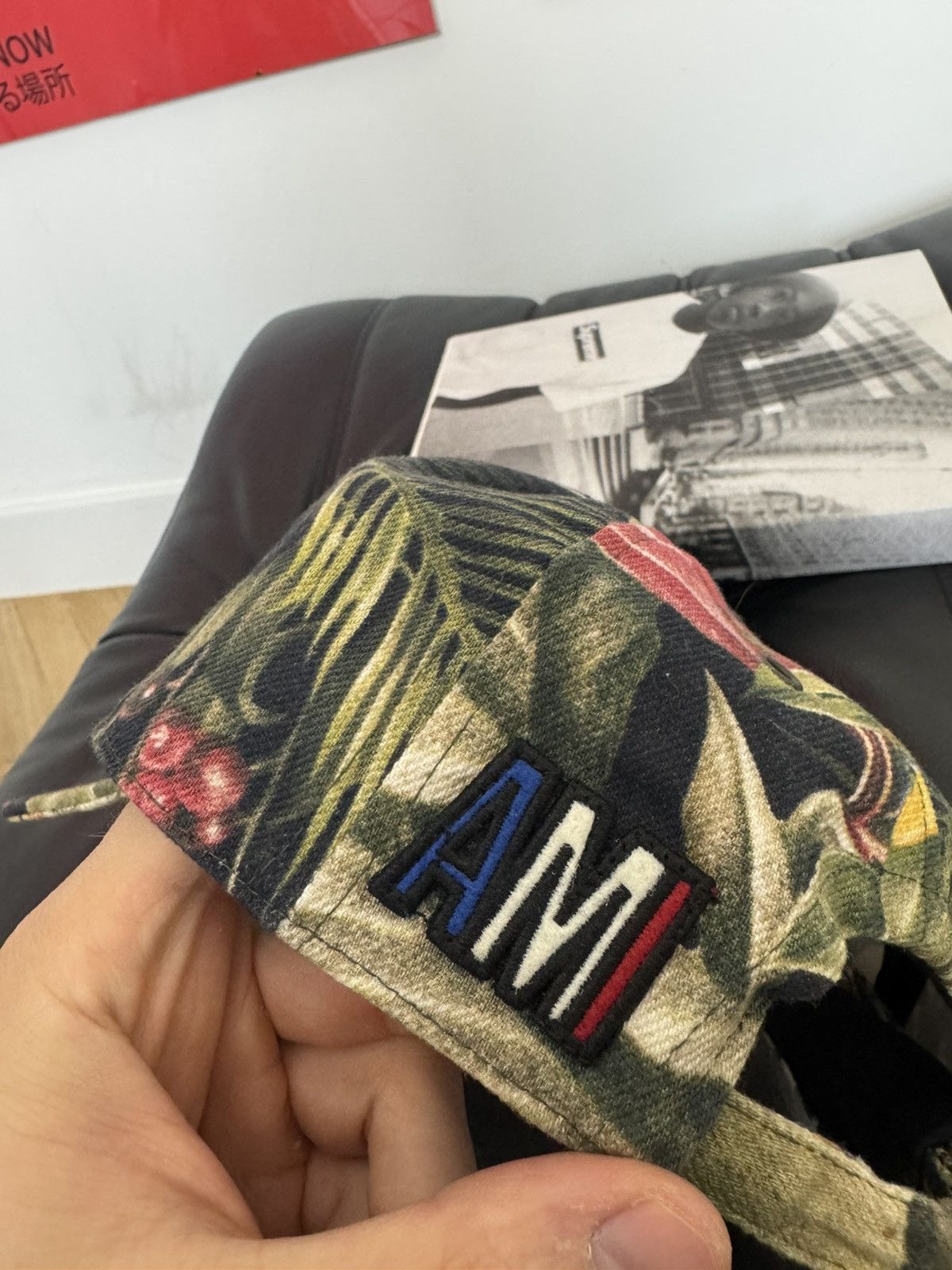 AMI AMI Paris Hat One Size Floar Print Washed Hat Cap Rare Size ONE SIZE - 3 Thumbnail
