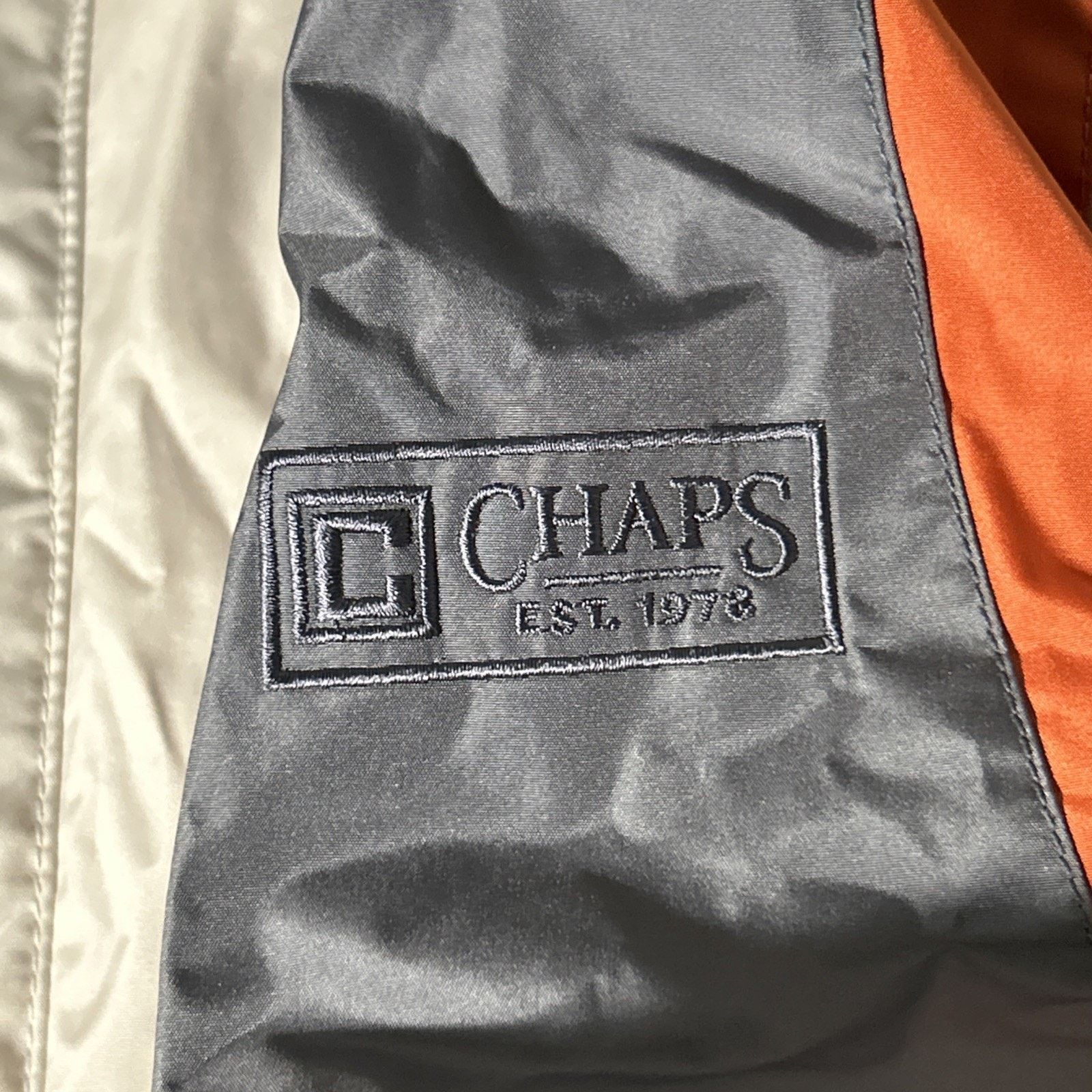 Chaps Retro Striped Chore Hoodie Men Large Hidden Hood Barn Jacket Size US L / EU 52-54 / 3 - 11 Thumbnail